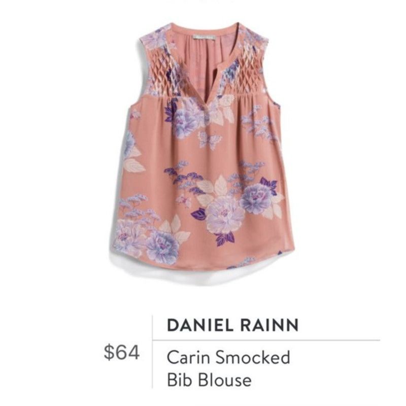 Other Carin Smocked Bib Blouse - Stitch Fix Split Neck Sleeveless Size S / US 4 / IT 40 - 5 Thumbnail