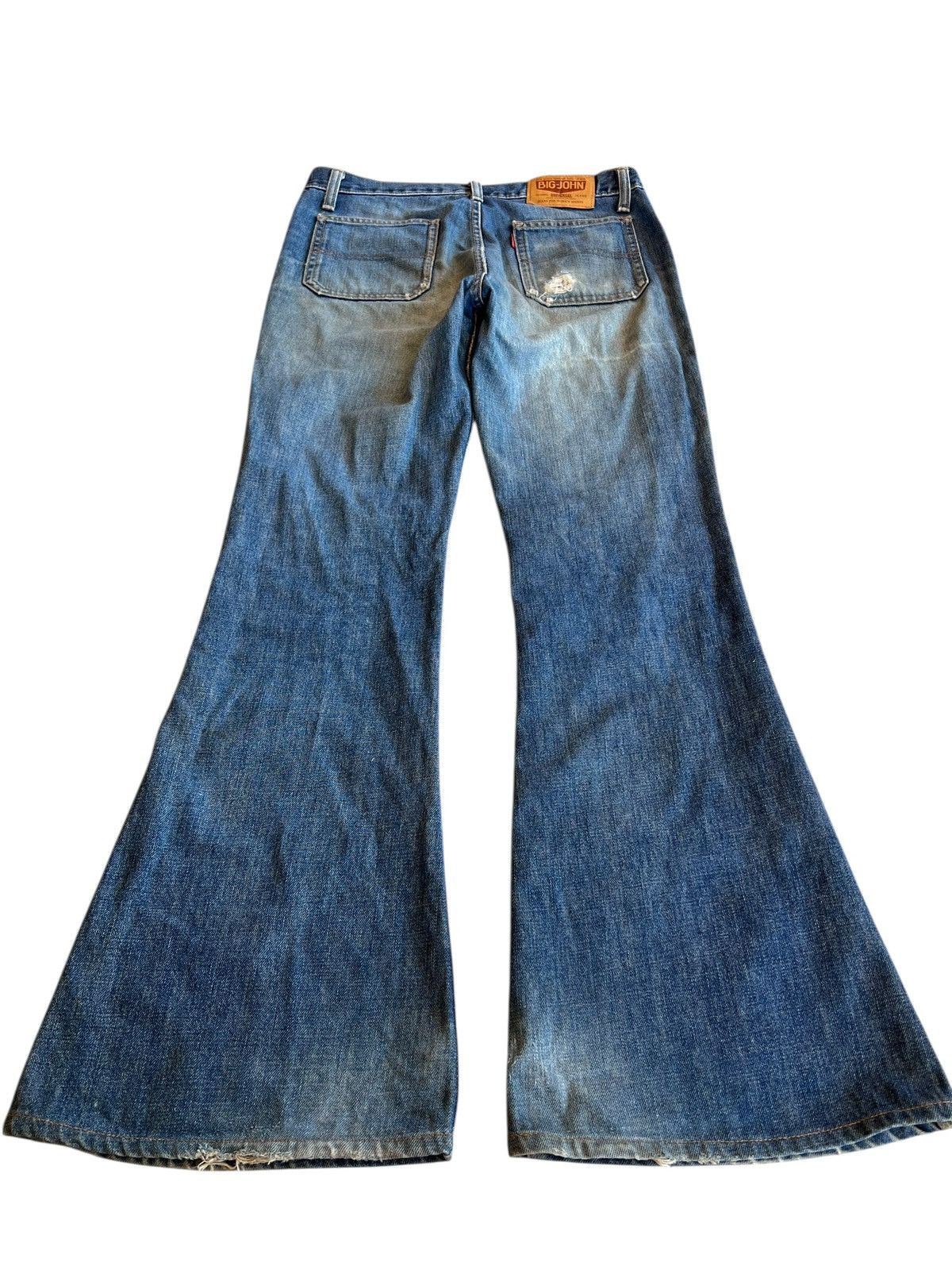 Japanese Brand Vintage BigJohn Super Bootcut Distressed Mudwash Jean Size US 31 - 2 Thumbnail