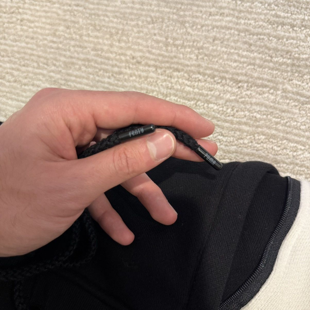 Fenty × Puma Rihanna FENTY x Puma Black Varsity F Logo Sweatpants Size XS Size 26" / US 2 / IT 38 - 11 Thumbnail