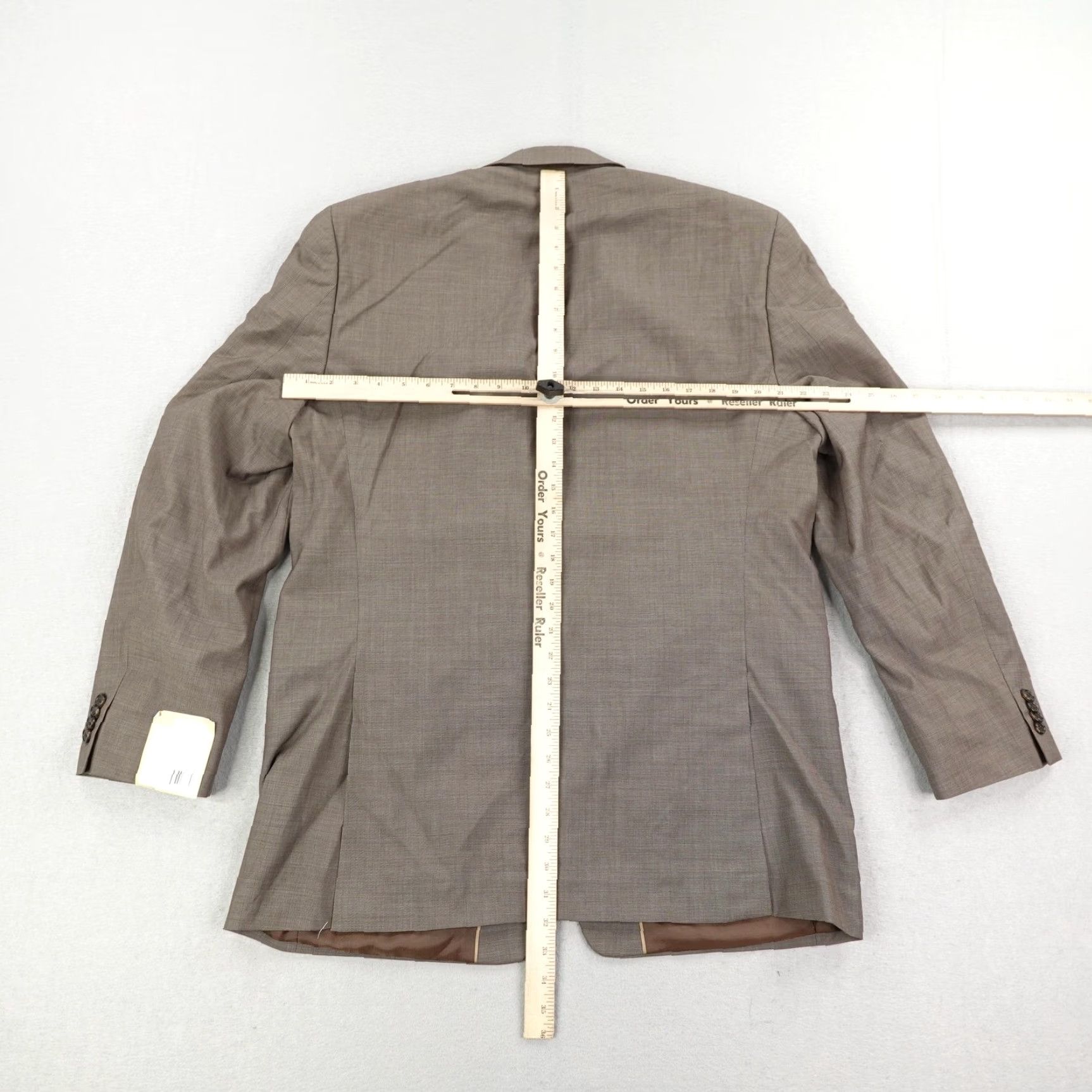 Michael Kors Michael Kors Men's Suit Jacket 44 Long Wool Light Brown Blazer Business Formal Wedding Size 44R - 7 Thumbnail