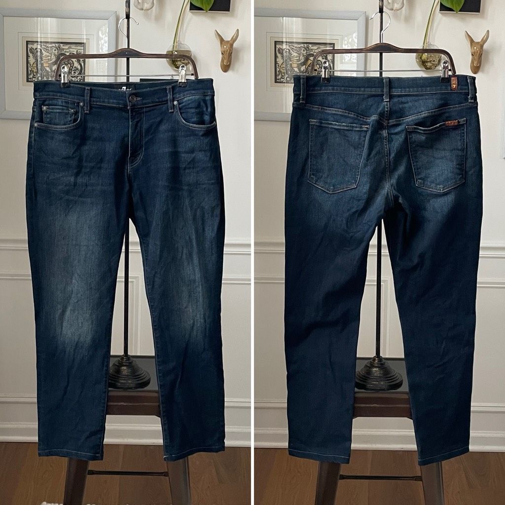 7 For All Mankind 7 For All Mankind Lux Sport Adrien Relaxed Fit Taper Jeans $ Size US 34 / EU 50 - 1 Thumbnail