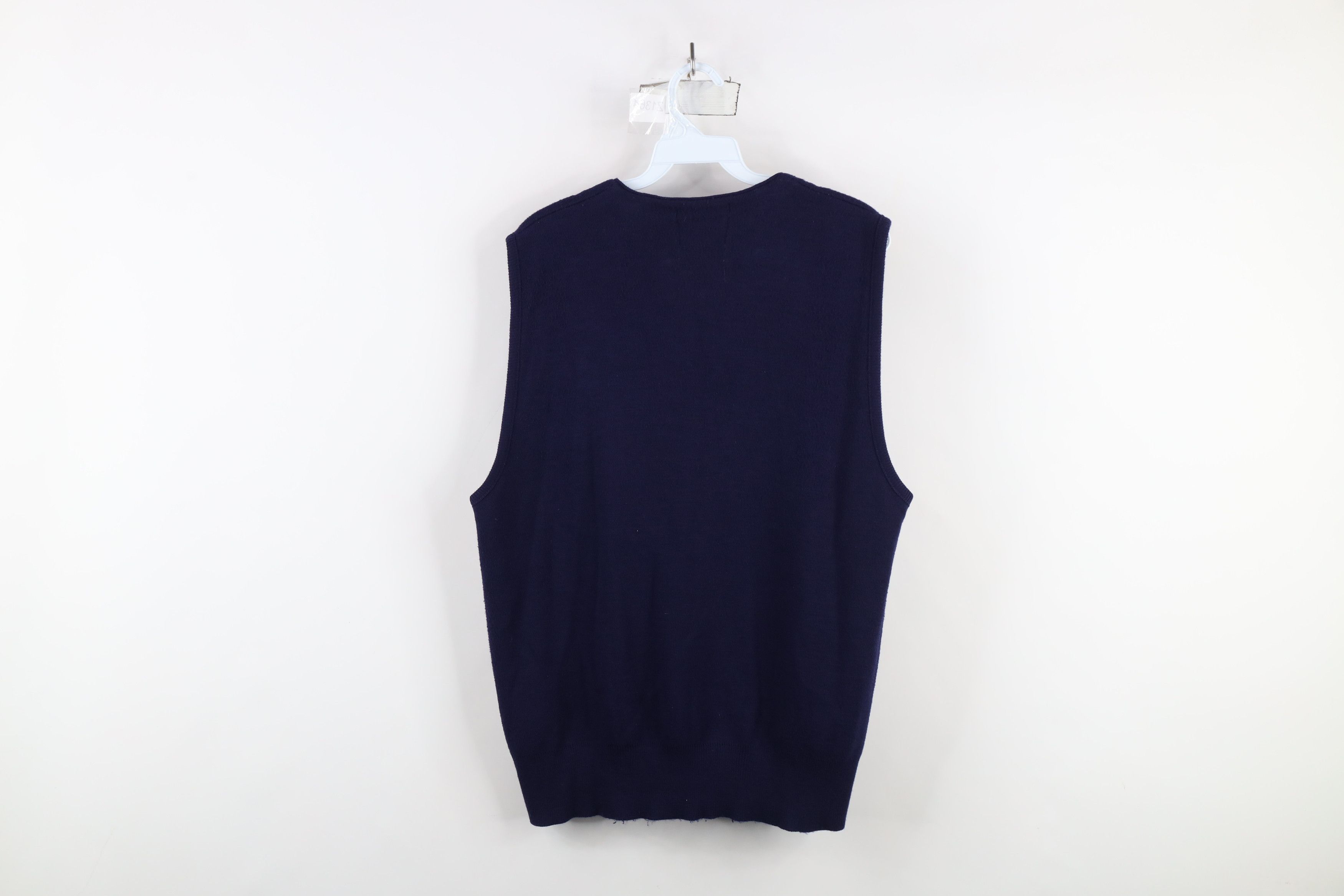 Vintage Vintage 70s Streetwear Blank Knit Cardigan Sweater Vest USA Size US L / EU 52-54 / 3 - 7 Thumbnail