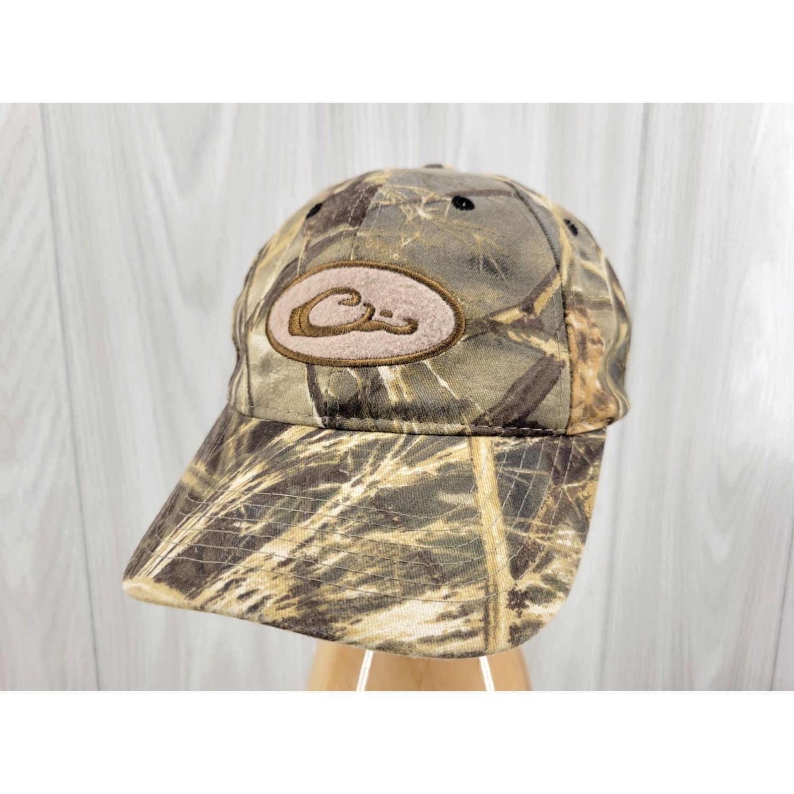 Vintage Drake Waterfowl Duck Hunting Hat Cap Strapback Camouflage Brown Advantage Max Men Adjustable Brown Camouflage Cap Hat Baseball Style Baseball Cap Mens Size ONE SIZE - 2 Thumbnail