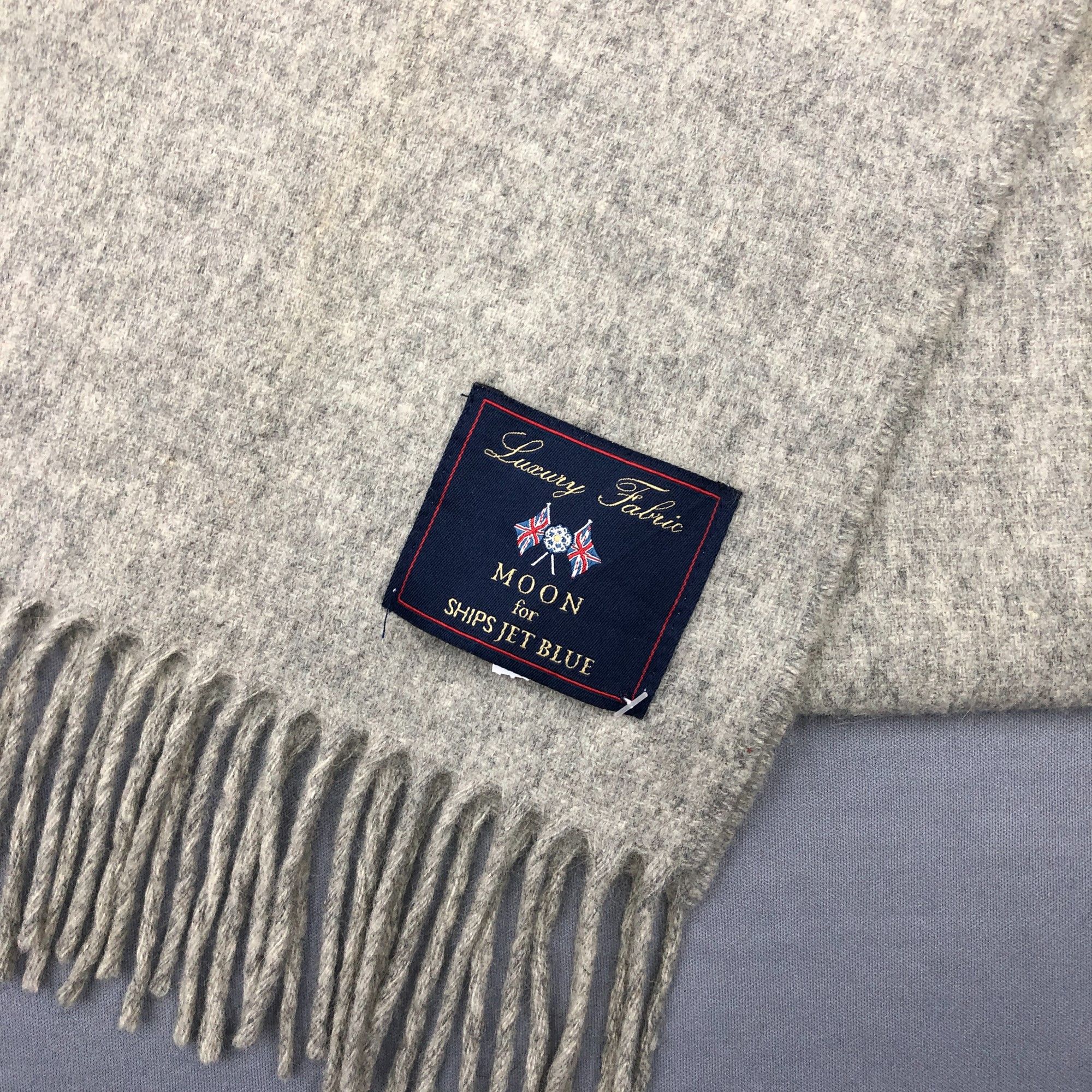 SHIPS Vintage Ships Scarf Muffler Fringe Merino Wool Scarves Size ONE SIZE - 6 Thumbnail
