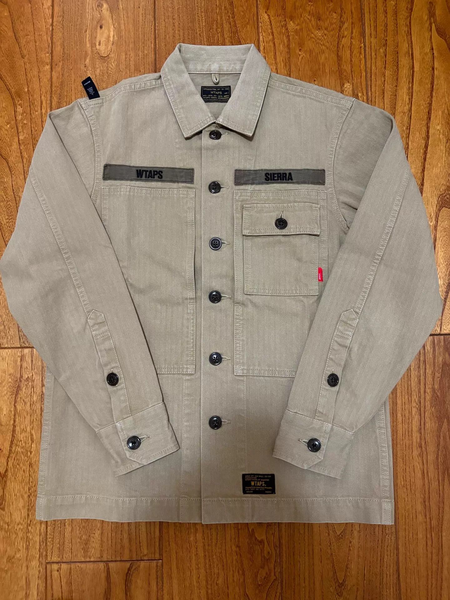 Wtaps WTAPS 16AW Herringbone Shirt Jacket Khaki NearNew Size US S / EU 44-46 / 1 - 1 Thumbnail