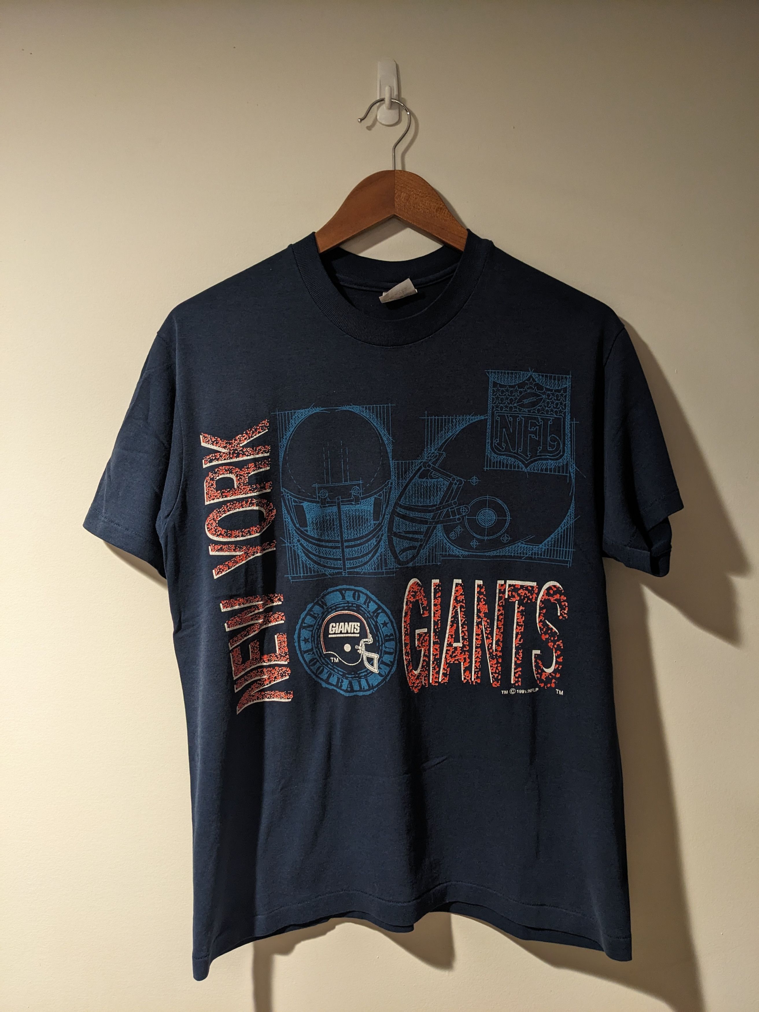 NFL × Vintage Vintage 1991 New York Giants NFL Football Large T-Shirt Size US L / EU 52-54 / 3 - 1 Thumbnail