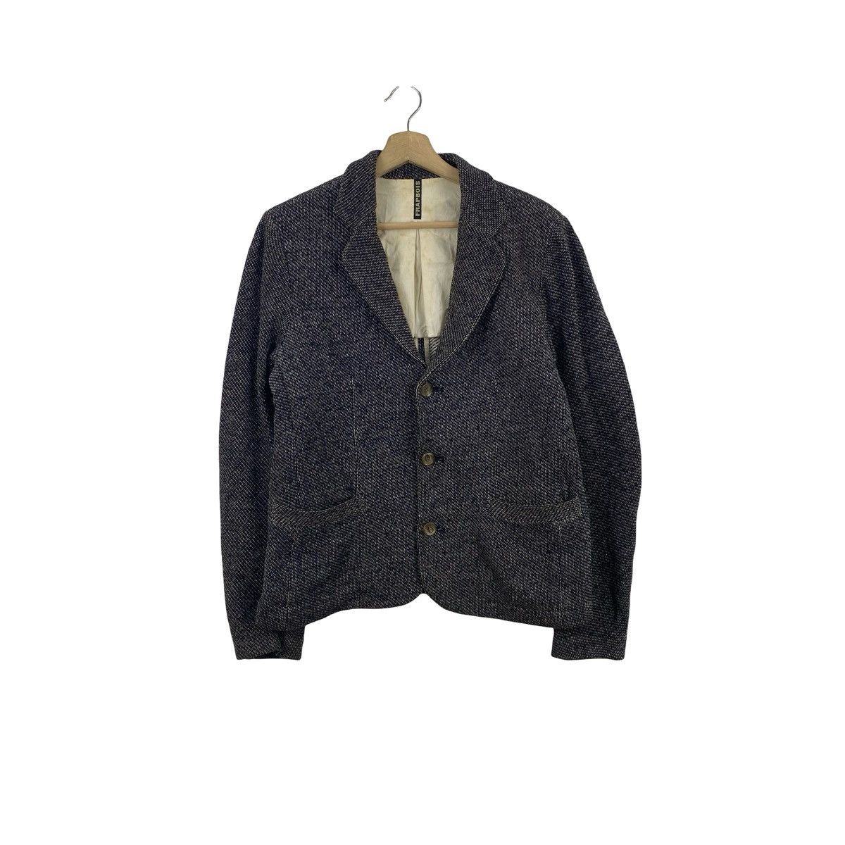 Vintage Vintage FRAPBOIS Tweed Blazer Jacket Japanese Designer Size M / US 6-8 / IT 42-44 - 1 Thumbnail