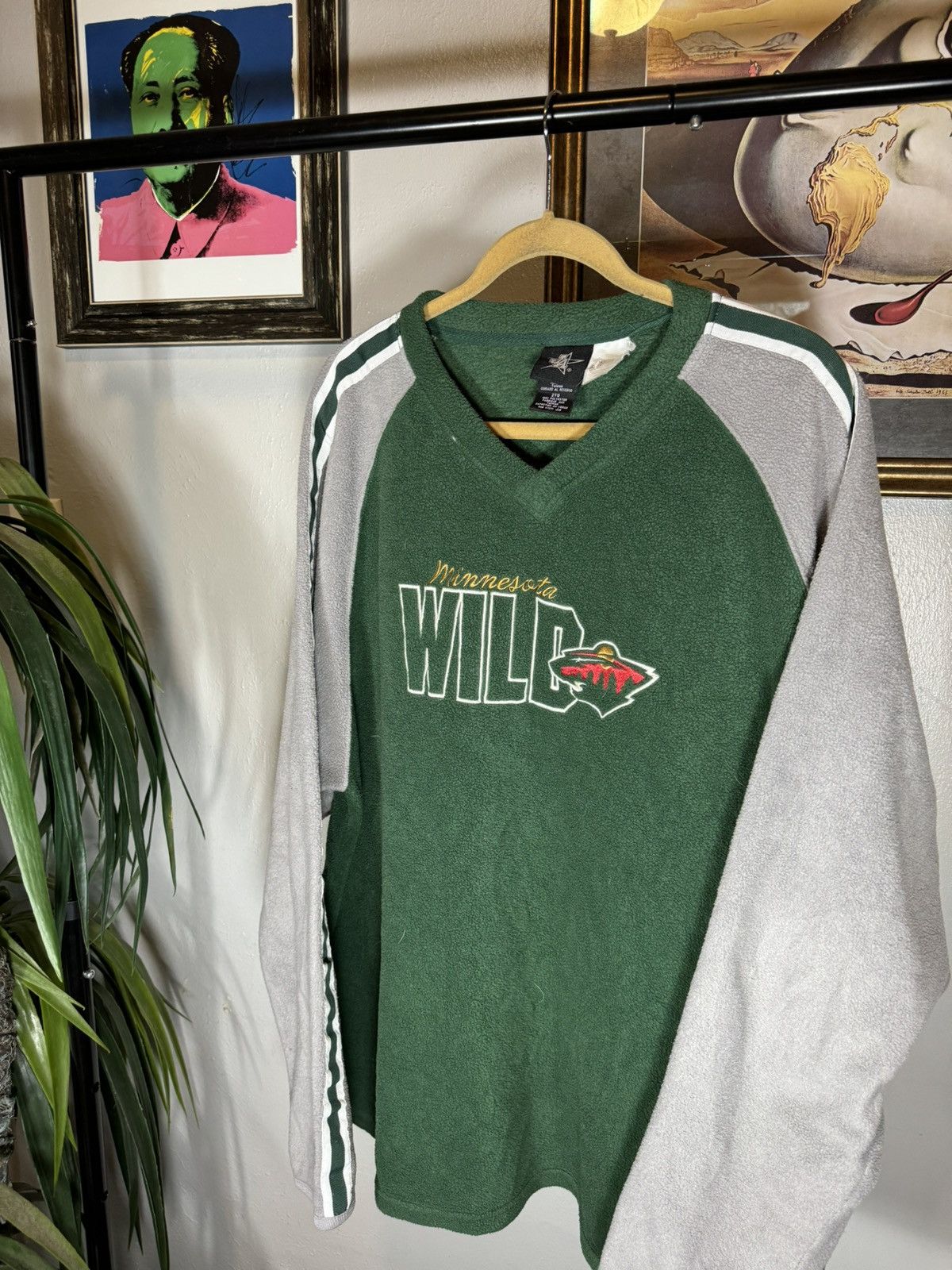 NHL × Vintage Vintage Minnesota Wild Fleece Sweatshirt Size US XXL / EU 58 / 5 - 3 Thumbnail