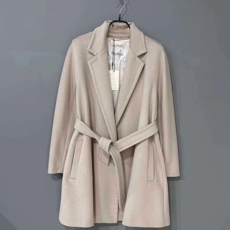 Max Mara Max Mara Nude wool alpaca belt coat Size M / US 6-8 / IT 42-44 - 1 Thumbnail