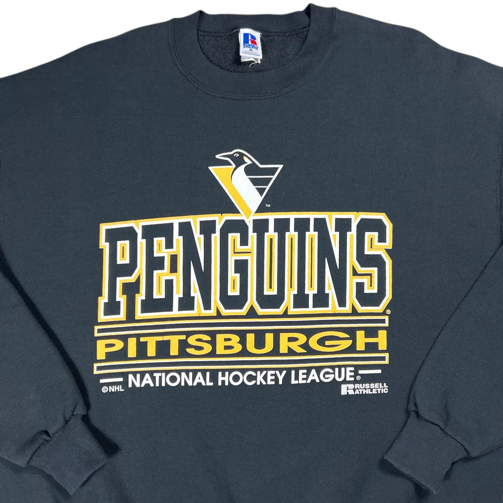 NHL × Russell Athletic × Vintage 90s Russell Athletic Pittsburgh Penguins NHL faded crewneck Size US XL / EU 56 / 4 - 2 Thumbnail