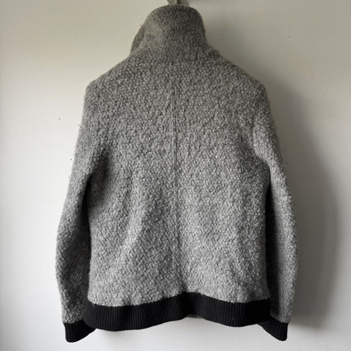 Dior Dior Homme FW2009 Gray Asymmetric Drape Collar Mohair Jacket Size US M / EU 48-50 / 2 - 5 Thumbnail