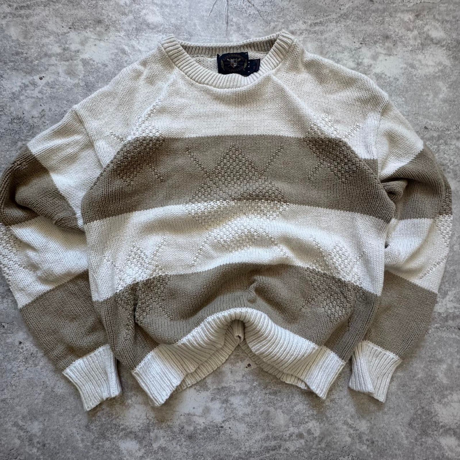 Other Vintage Lake Harmony USA Knit Sweater – Men’s Medium – Ivory Size US M / EU 48-50 / 2 - 1 Thumbnail