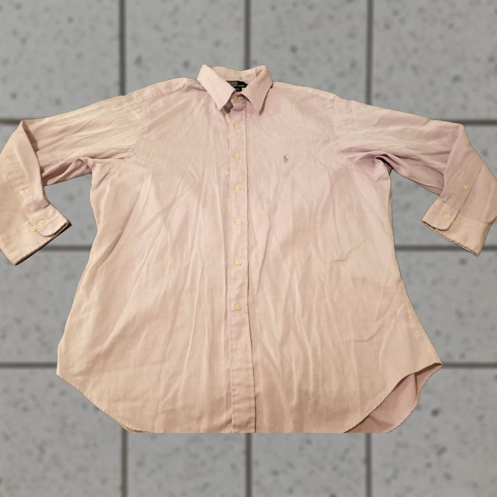 Polo Ralph Lauren Polo Ralph Lauren Dress Shirt Mens Purple Button Cotton 17 1/2 32 33 Size 48R - 1 Thumbnail