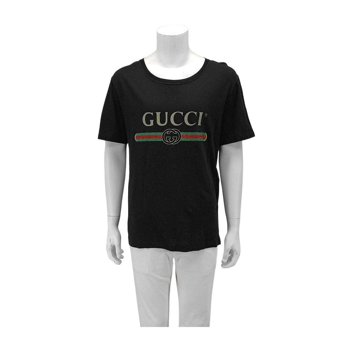 Gucci Gucci Logo Print Cotton T-Shirt Size M Size US M / EU 48-50 / 2 - 1 Thumbnail
