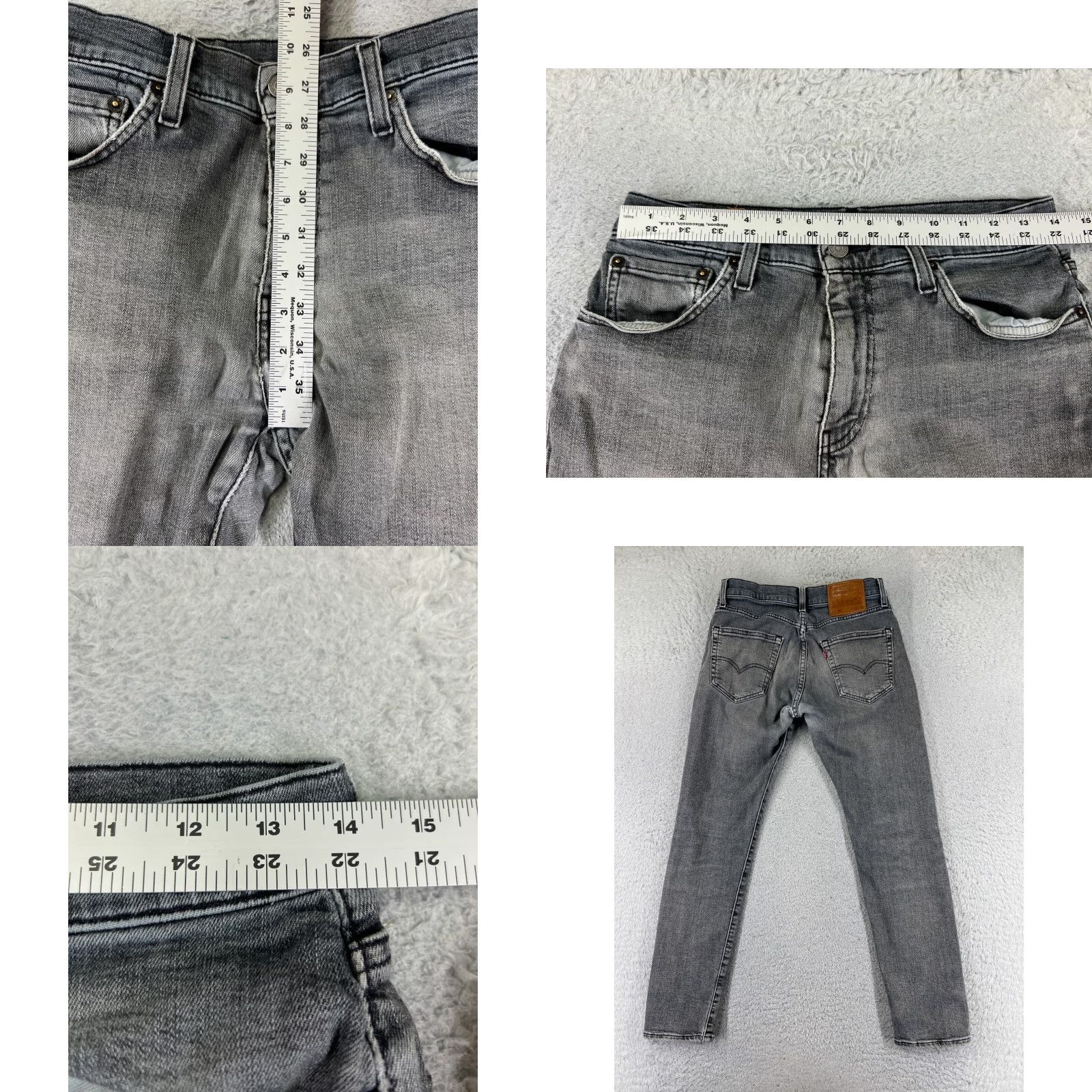 Levi's Levi's Denim Jeans 512 Distressed Black 29/Regular Mens Levi's 512 5-Pocket Stretch Cotton Pants Jeans Size US 29 - 9 Thumbnail