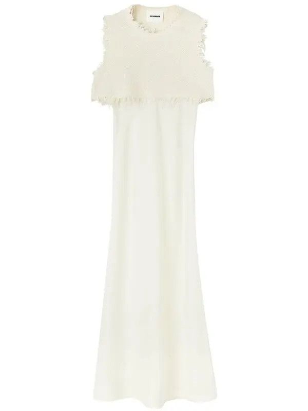 Jil Sander o1w1db10825 Maxi Dress in White Size M / US 6-8 / IT 42-44 - 1 Thumbnail