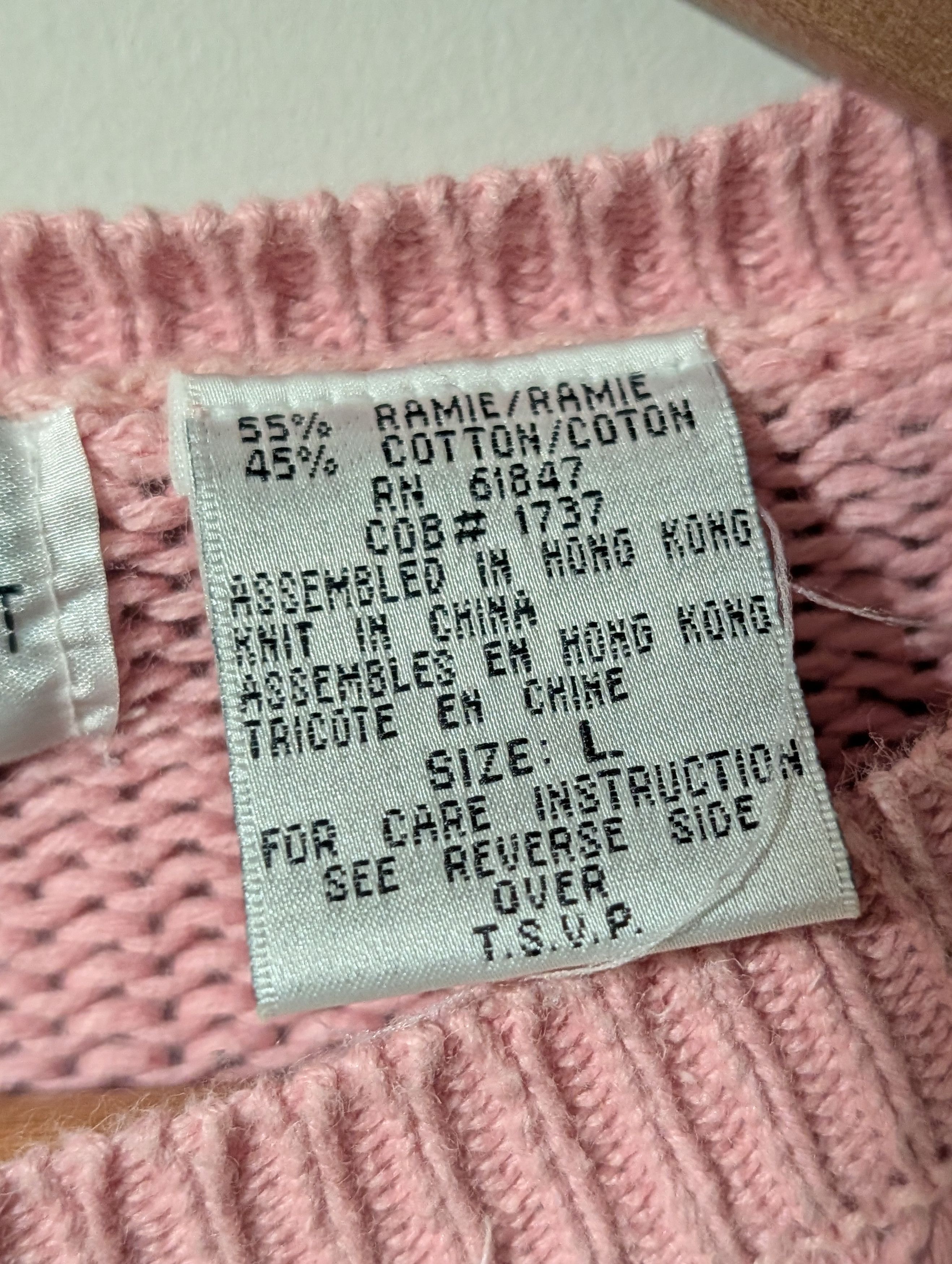 Vintage Vintage 90s Alexandra Barlett Hand Crafted Ramie Cardigan Size L / US 10 / IT 46 - 2 Thumbnail