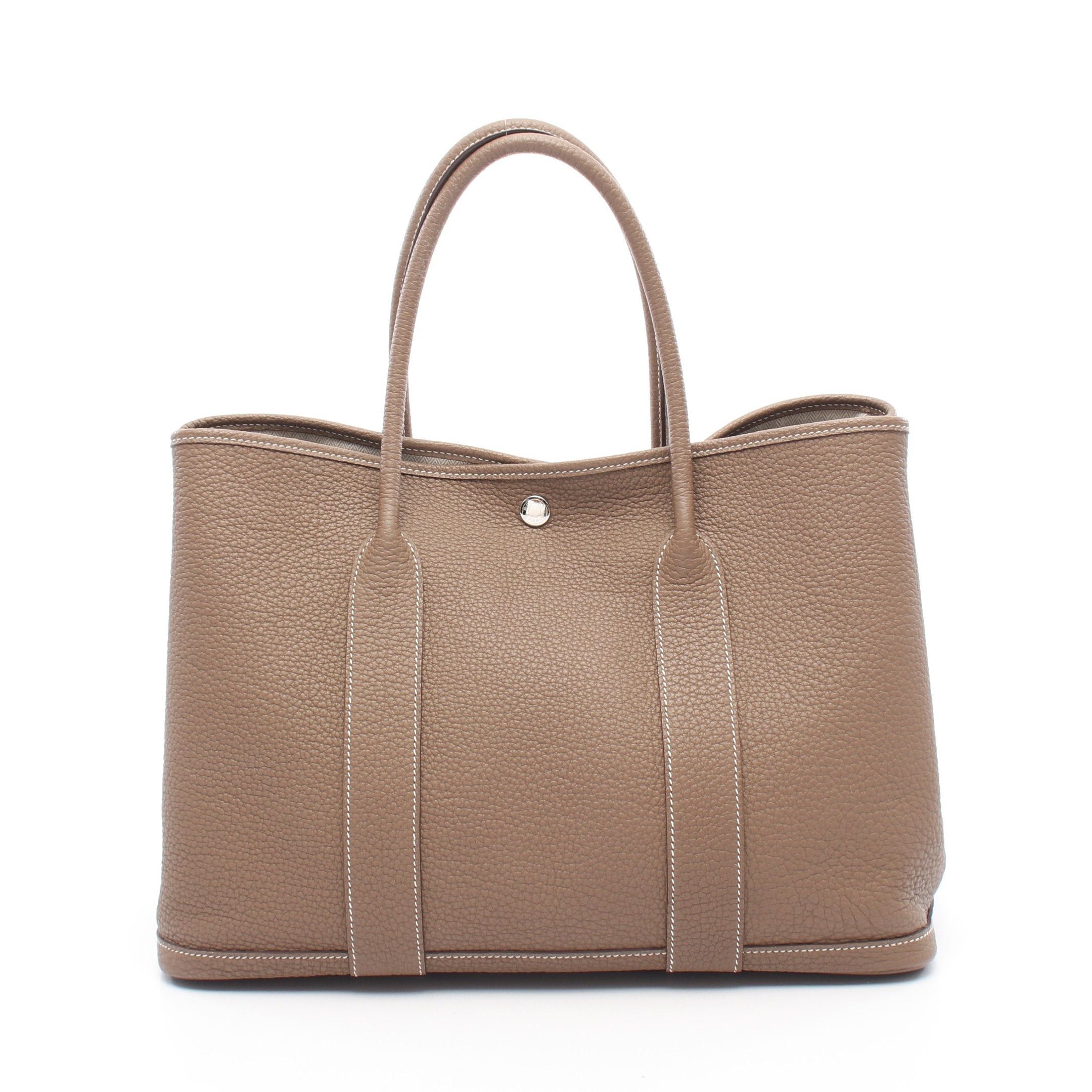 Hermes Hermes Garden Party Pm Etoupe Handbag Tote Bag Negonda Leather Gray Brown Silver Hardware C Engraved Size ONE SIZE - 1 Thumbnail