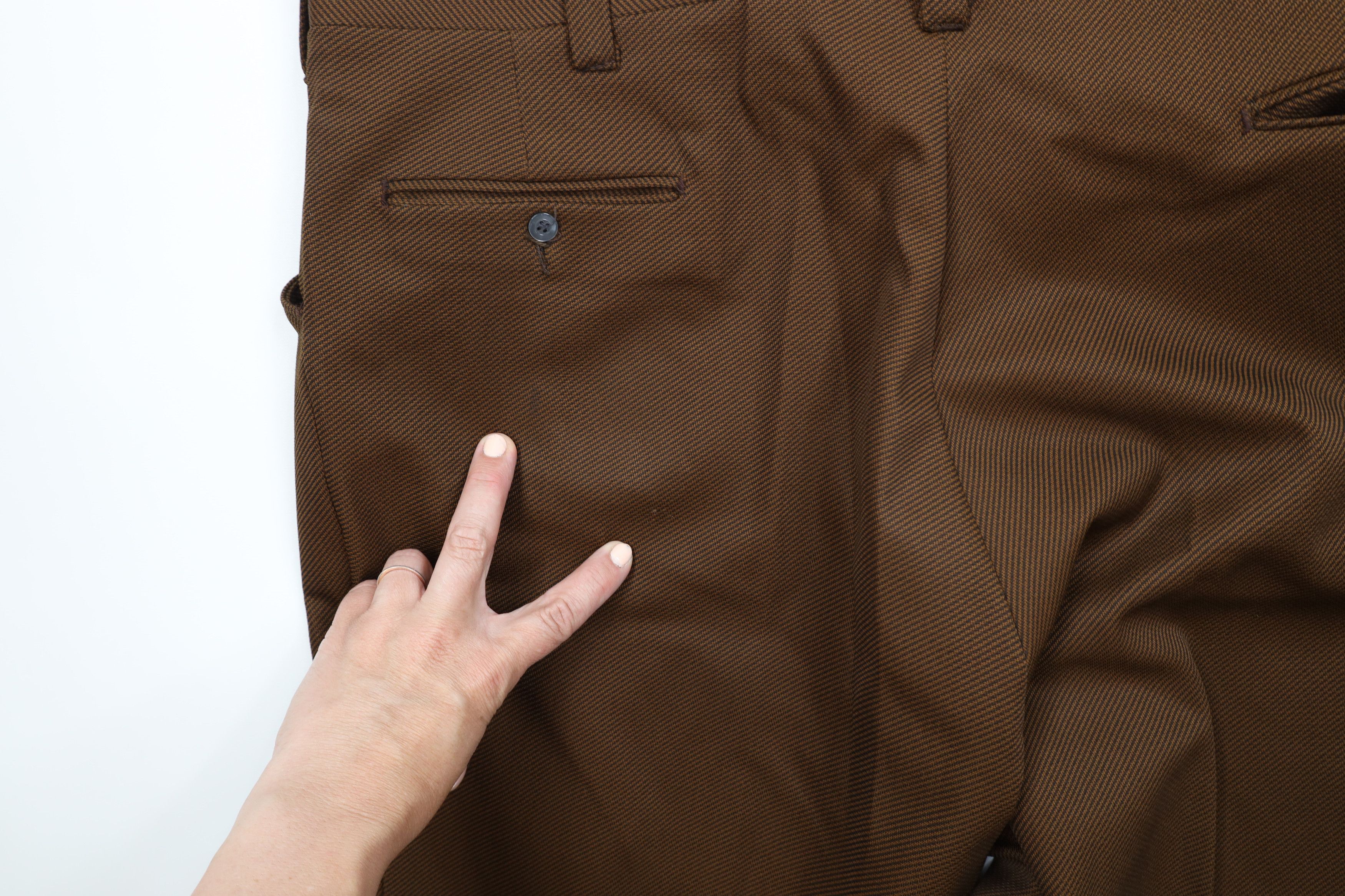 Vintage Vintage 70s Streetwear Bell Bottoms Chino Pants Brown USA Size US 38 / EU 54 - 12 Thumbnail