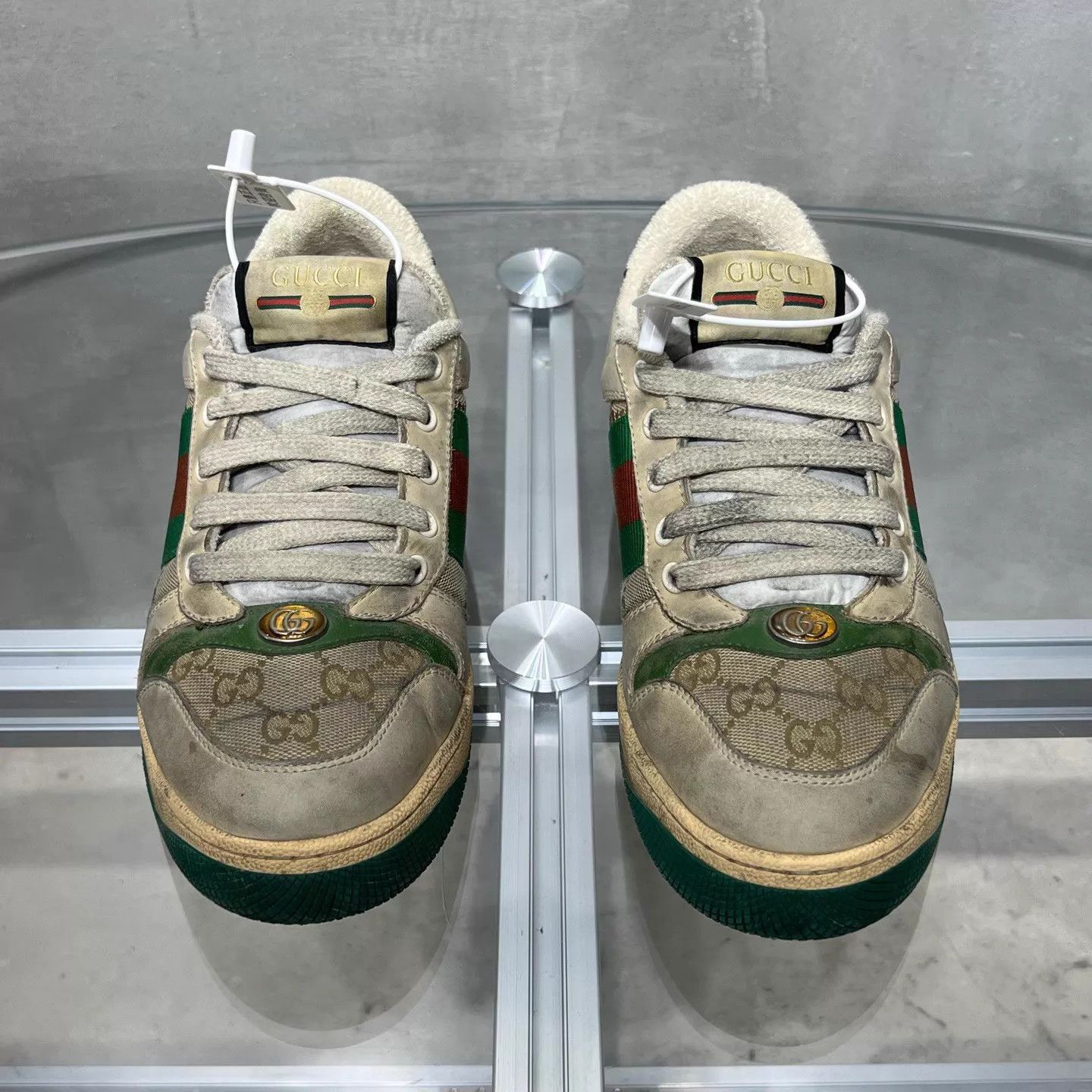 Gucci Gucci Enamel Dirty Green Sneakers UK6.5 (40.5) Size US 7.5 / EU 40-41 - 1 Thumbnail