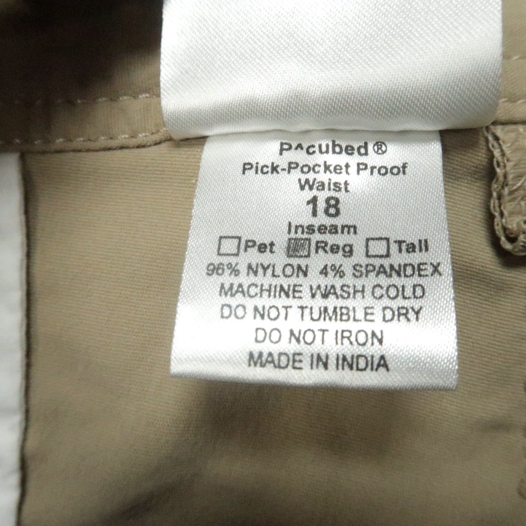 Vintage Clothing Arts Pants Womens 18 Khaki Tan Travel Hiking Outdoor Cargo Pockets Stretch Beige Beige? Size 40" / US 18 - 5 Thumbnail