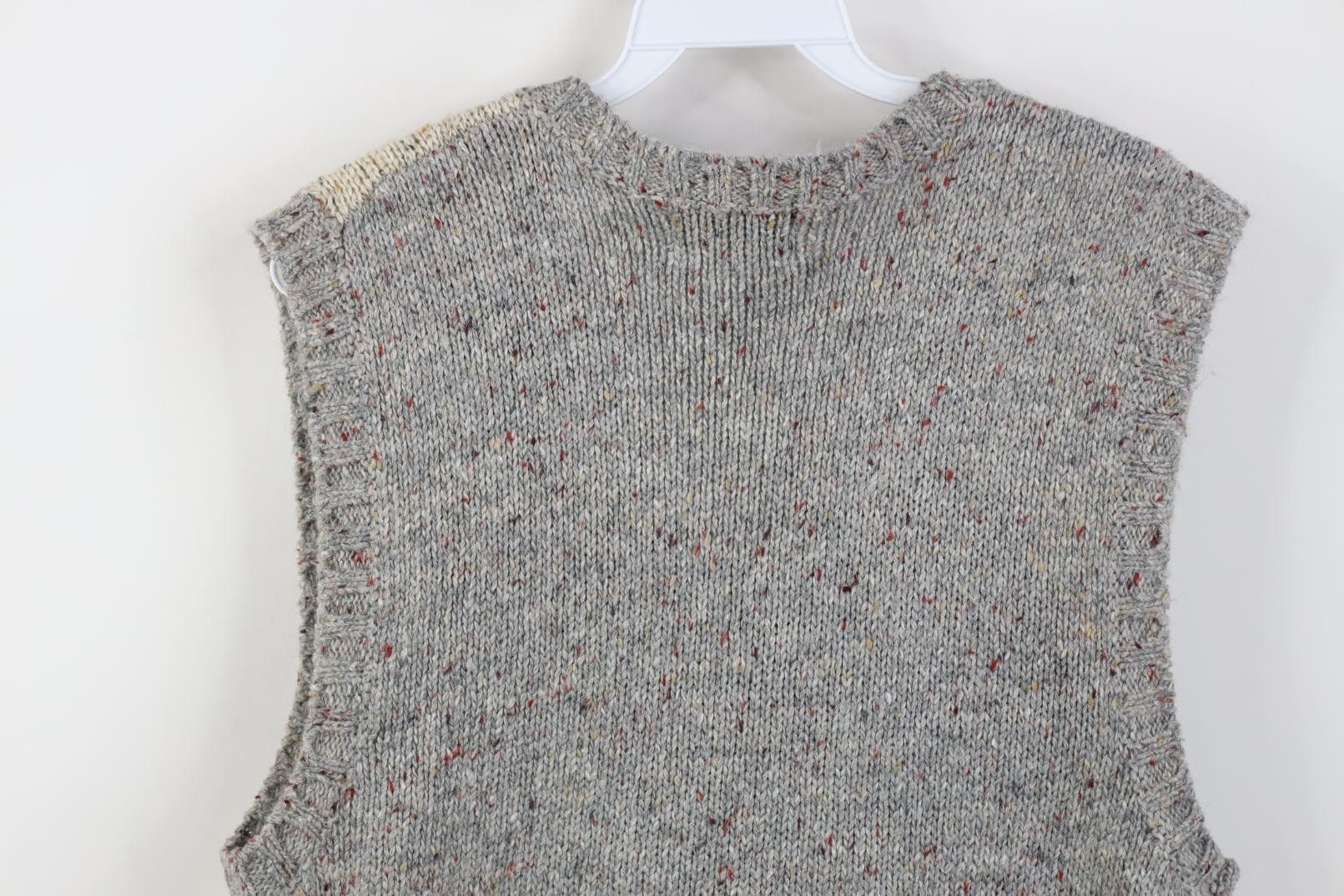 Vintage Vintage 70s Streetwear Fleck Argyle Wool Knit Sweater Vest Size L / US 10 / IT 46 - 7 Thumbnail
