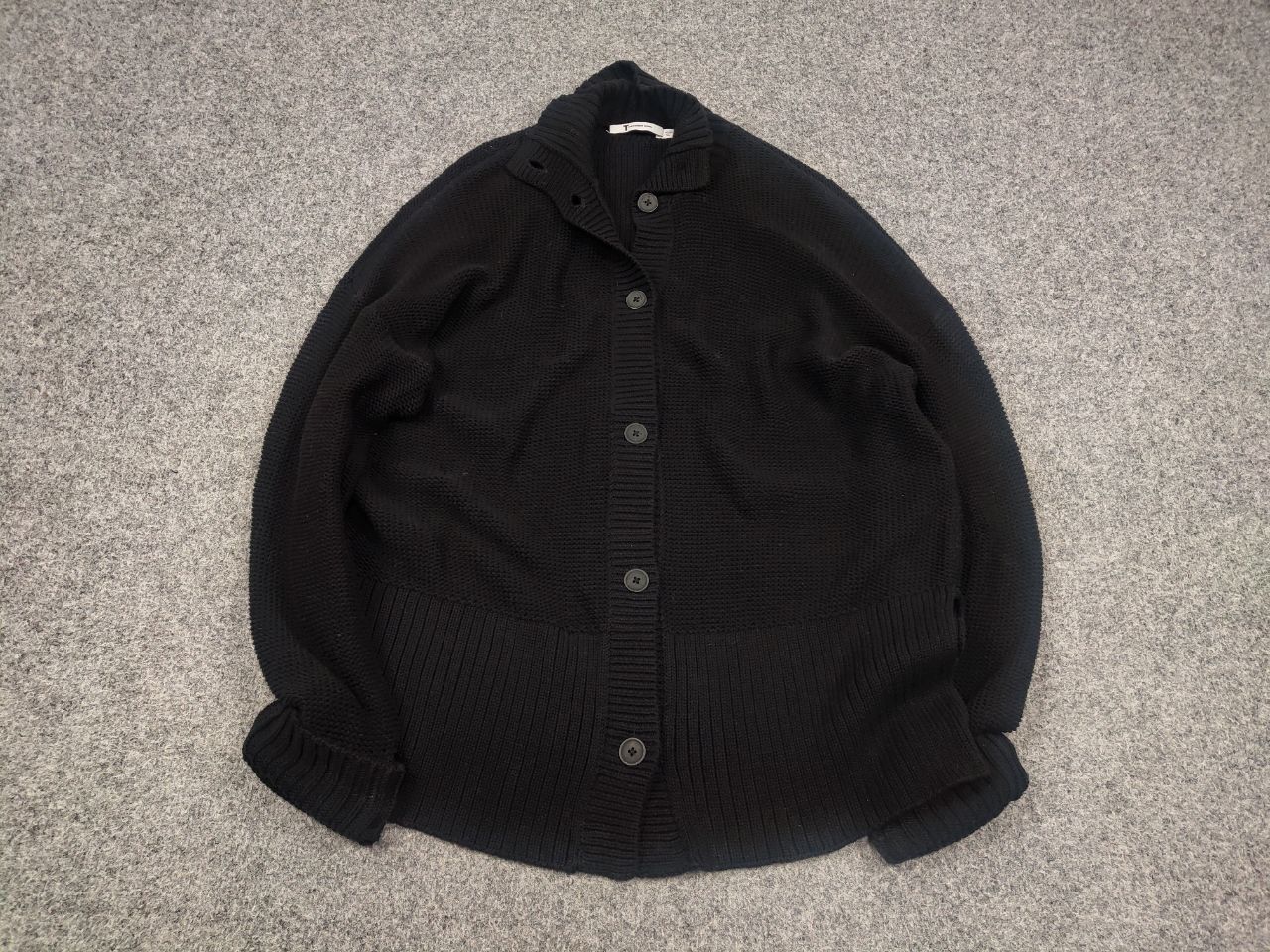 Alexander Wang Alexander Wang Cotton Black Oversized knit Button Cardigan Size S / US 4 / IT 40 - 3 Thumbnail