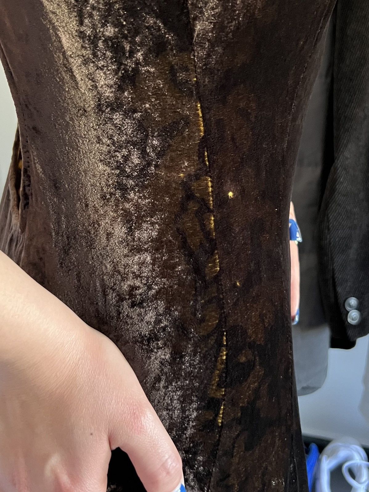 Designer × Versace × Versace Jeans Couture Archive Versace Jeans Couture velour maxi DRESS Size S / US 4 / IT 40 - 16 Thumbnail