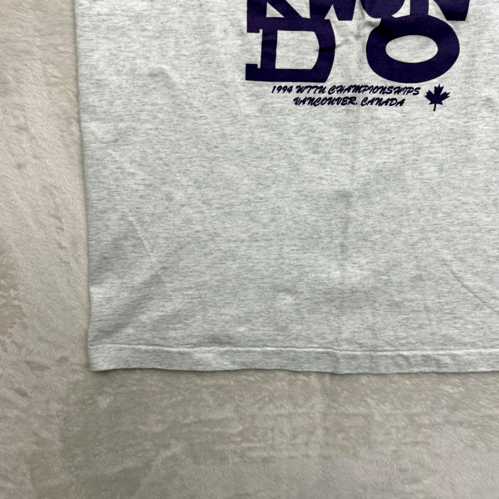 Fruit Of The Loom VINTAGE Fruit Of The Loom Taekwondo TKD Shirt Mens Large Gray 1994 Vancouver Size US L / EU 52-54 / 3 - 7 Thumbnail