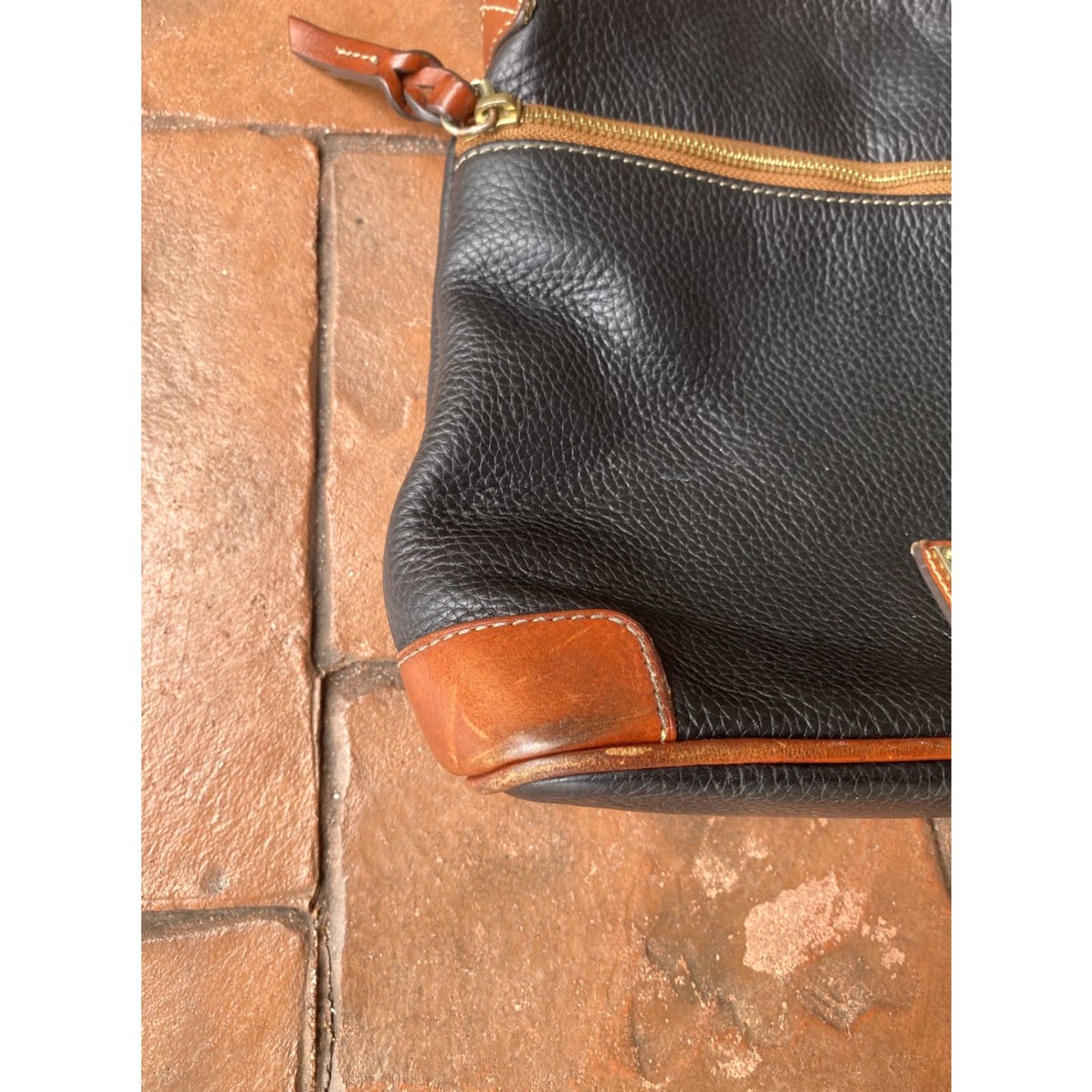 Dooney & Bourke Dooney & Bourke Black Leather Pebble Grain Tote Crossbody Shoulder Bag Womens Medium Pebble Grain Tammy Tote Size ONE SIZE - 3 Thumbnail