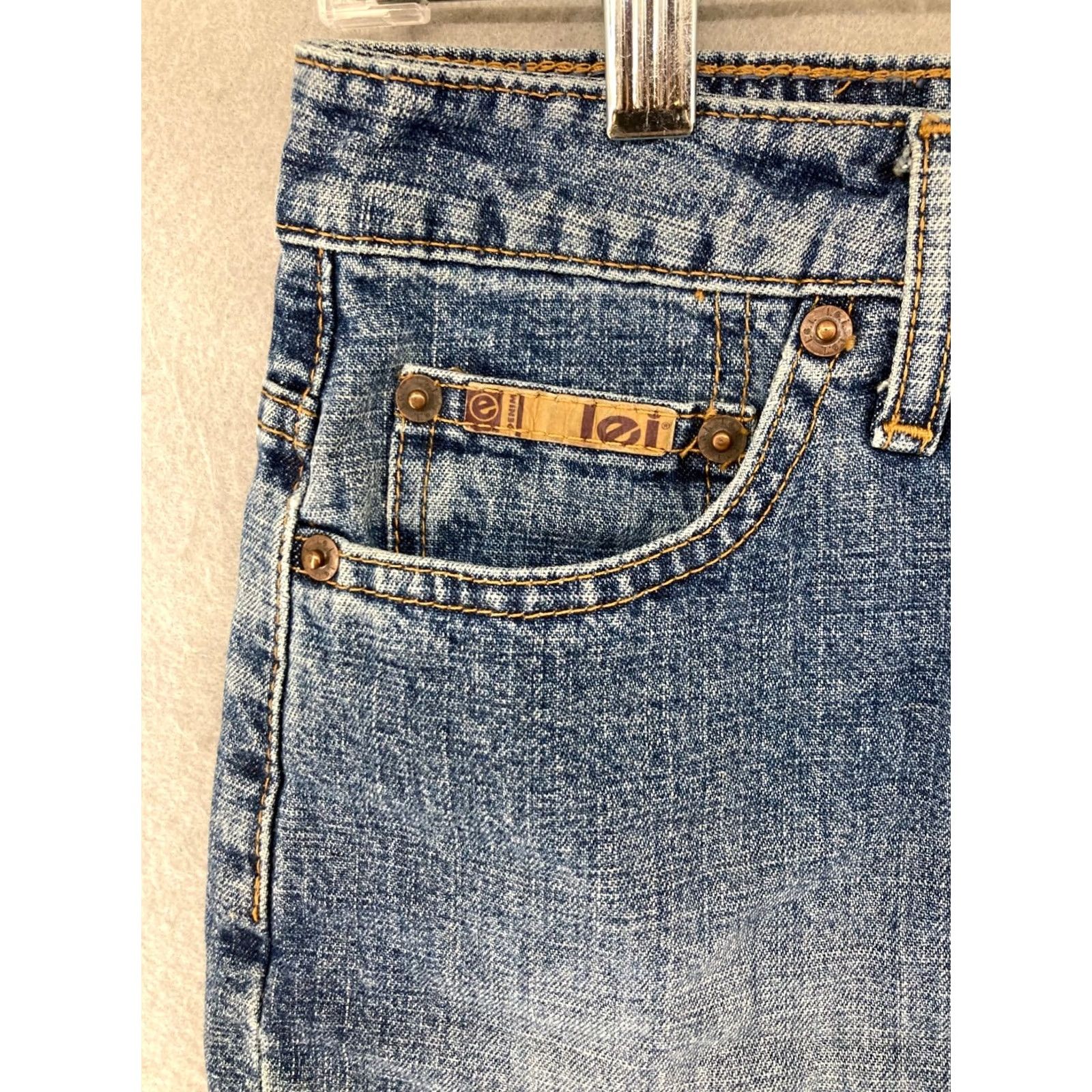 Vintage LEI Skirt Womens Denim Mini Blue Vintage Cotton Mexico Made 1 Short 90s Retro Pockets Size 25" / US 0 / IT 36 - 5 Thumbnail