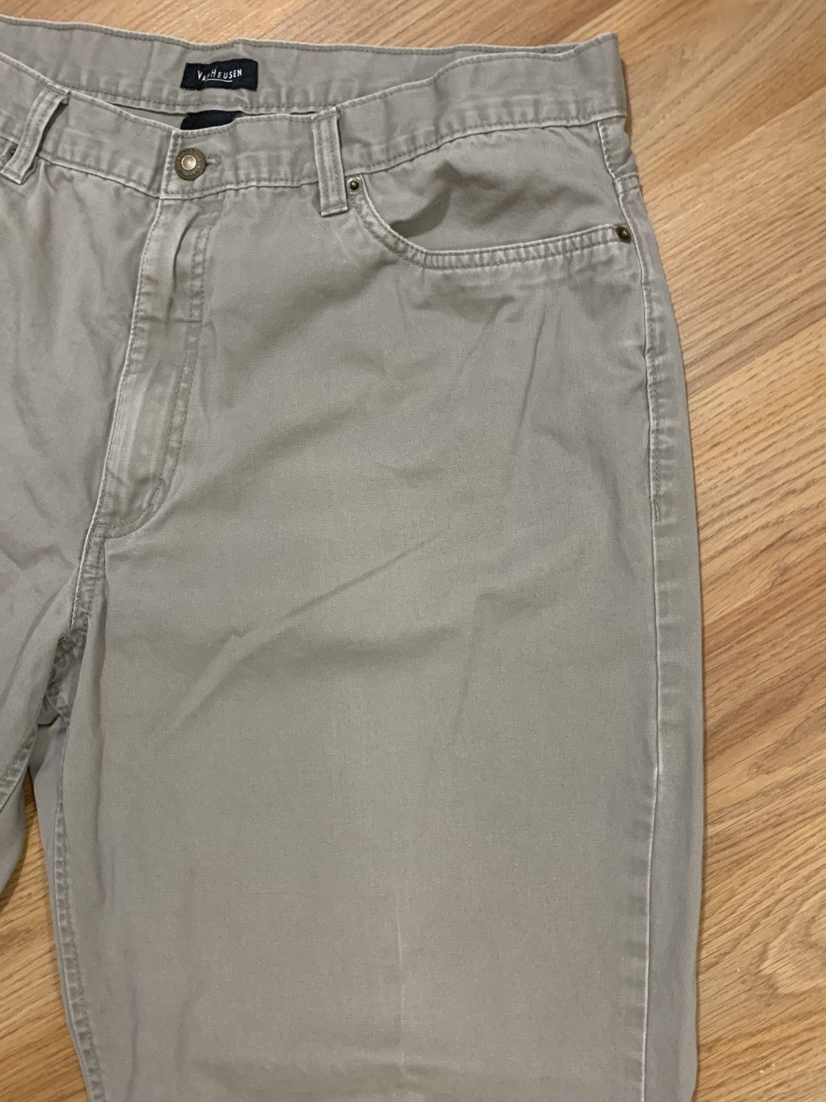 Van Heusen × Vintage 36x29 - Van Heusen 5-Pocket Flat Front Baggy Fit Faded Jean Size US 36 / EU 52 - 3 Thumbnail