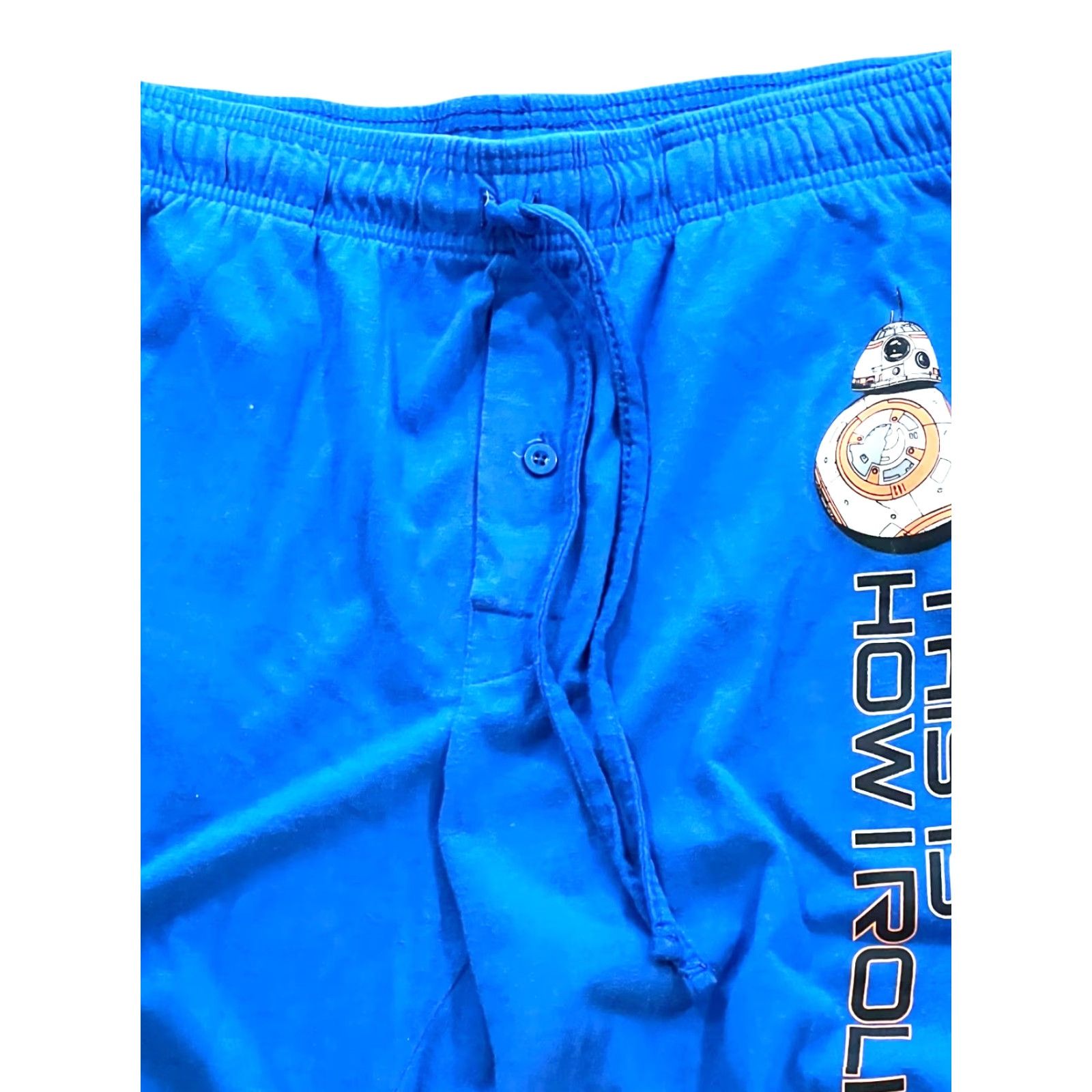 Star Wars Star Wars Mens Large BB8 This Is How I Roll Blue Pajama Pants Pajama Bottoms Loungewear Size US 33 - 6 Thumbnail
