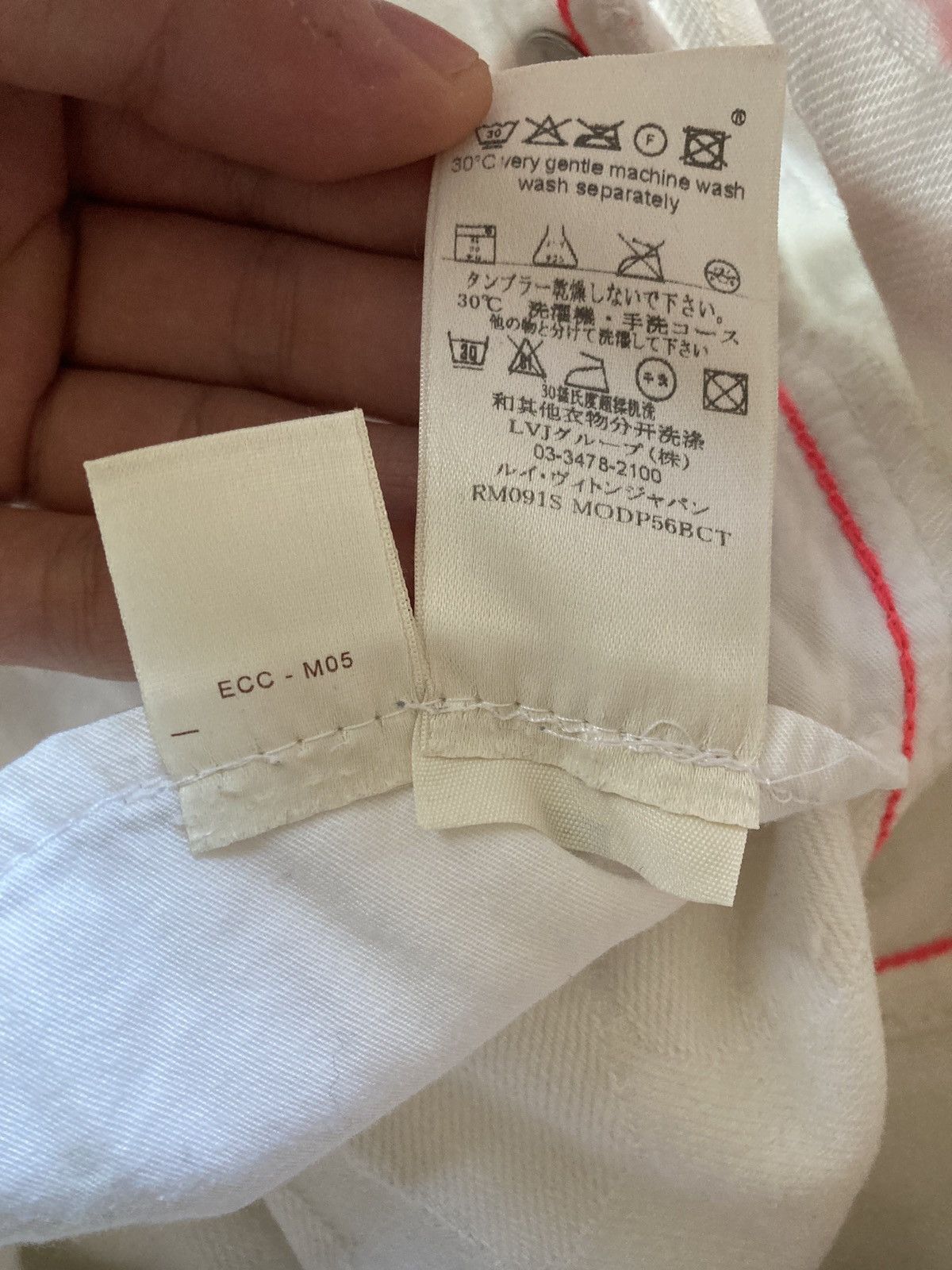 Louis Vuitton Louis Vuitton Pink Stich ‘Paris’ Monogram Spellout Jeans Size US 30 / EU 46 - 10 Thumbnail