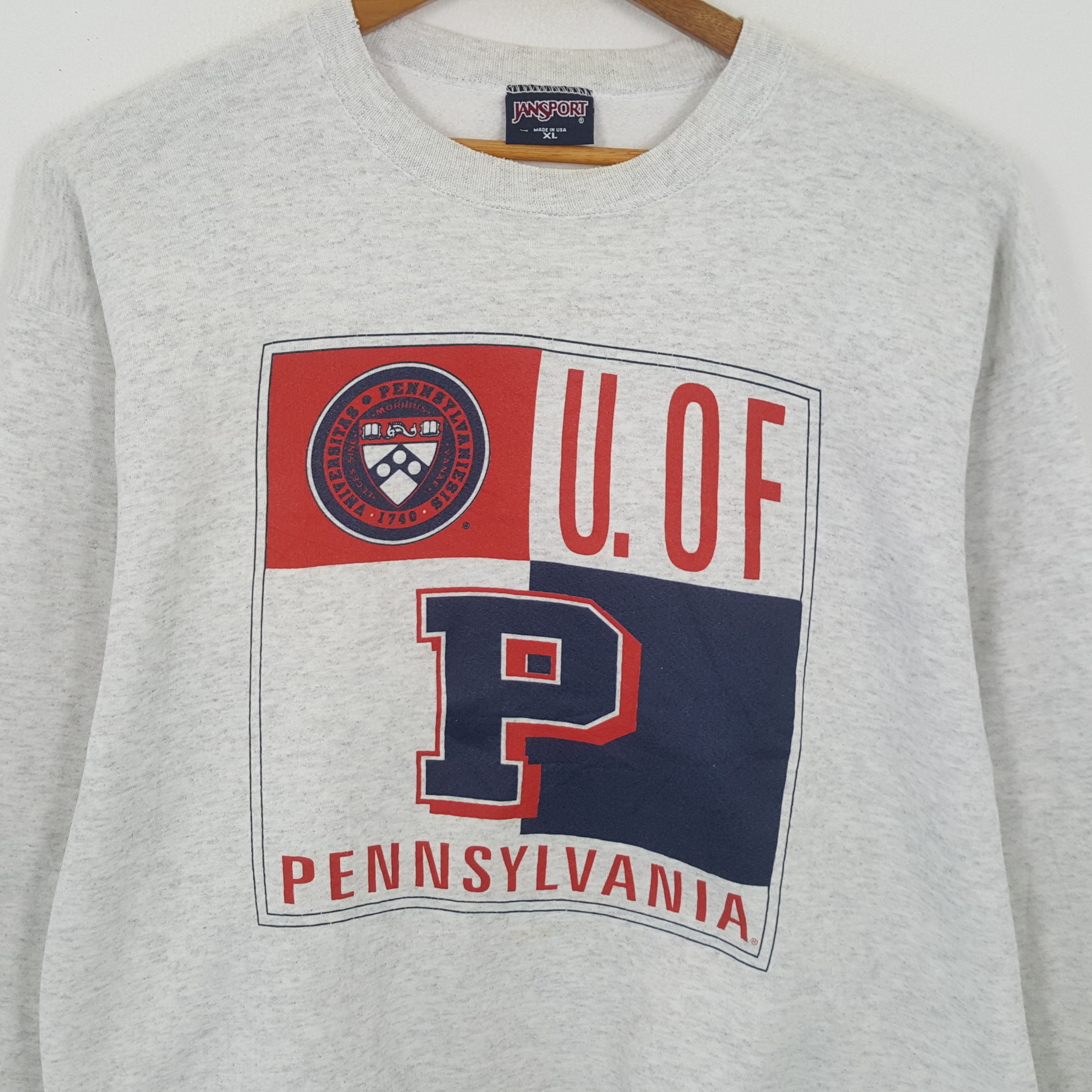Jansport × Vintage Vintage 90's UNIVERSITY OF PENNSYLVANIA Promo Sweatshirts Size US XL / EU 56 / 4 - 2 Thumbnail