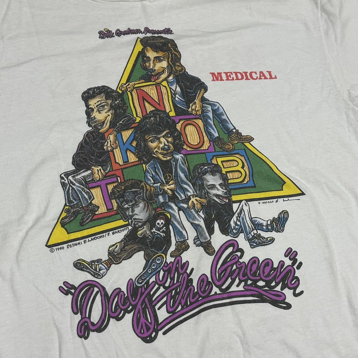 Band Tees Vintage 1990 Day On The Green New Kids On The Block T Shirt Size US XL / EU 56 / 4 - 3 Thumbnail