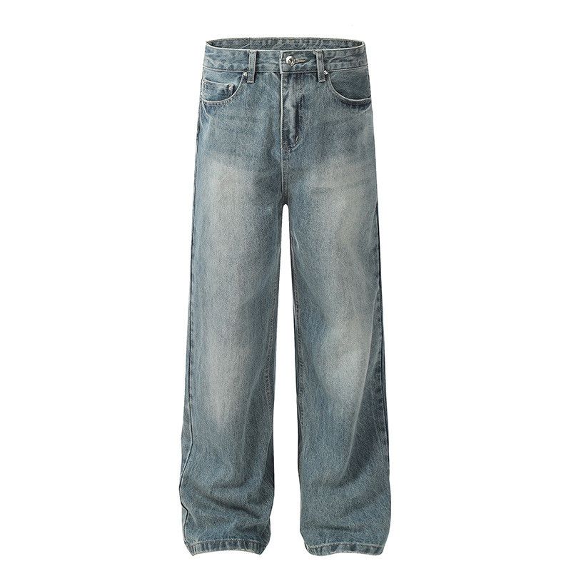 American lightning pattern vintage jeans for men