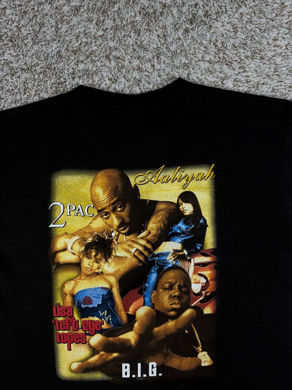 Vintage Y2K Hip Hop Memorial 2Pac Notorious B.I.G. Aaliyah Left Eye Size US XL / EU 56 / 4 - 9 Thumbnail