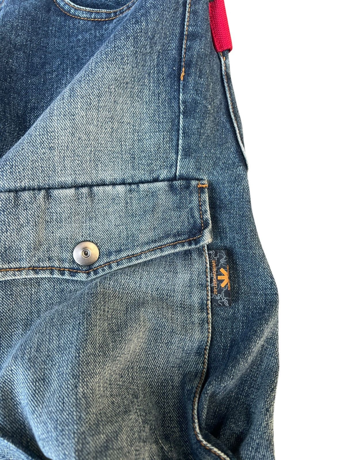 291295=Homme 291295 HOMME Cargo Denim Flare Jeans Size US 30 / EU 46 - 12 Thumbnail
