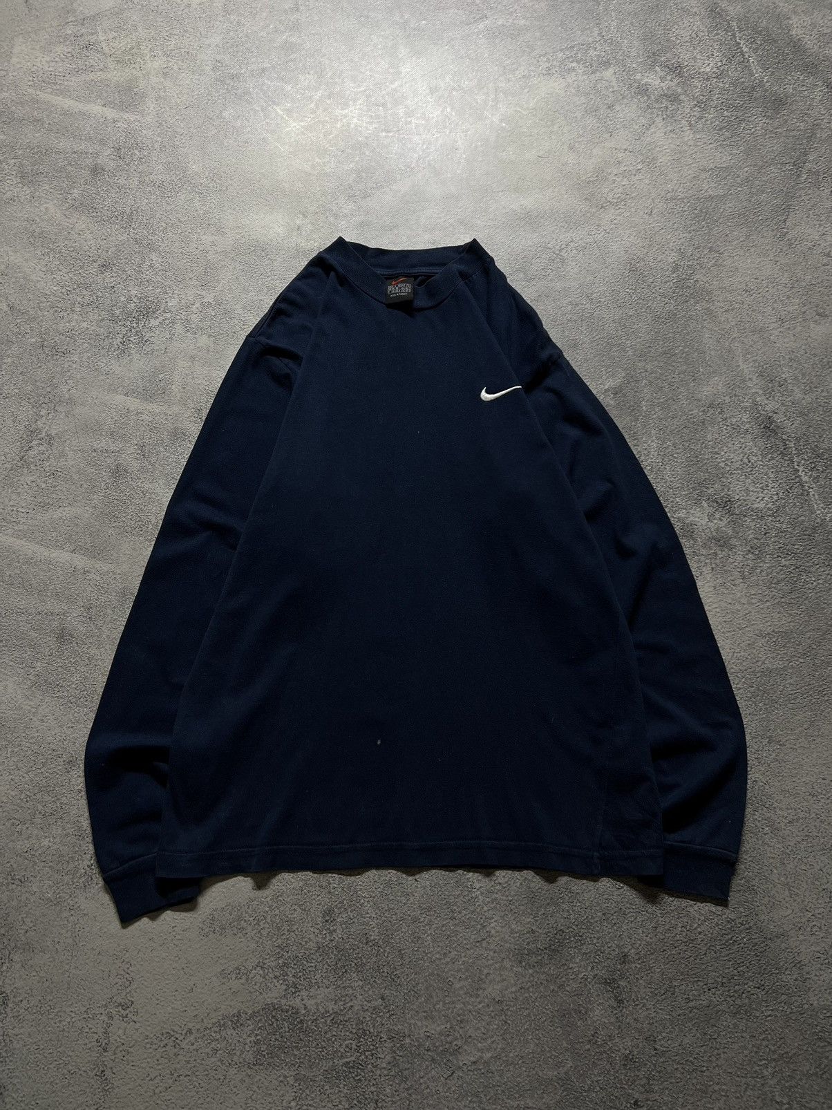 Nike × Vintage Vintage Y2k Nike 💙 Mini Swoosh Long Sleeve 90’s Size US S / EU 44-46 / 1 - 1 Thumbnail
