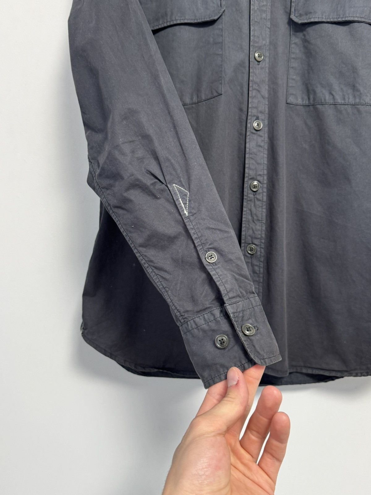 C.P. Company C.p Company Lens Button Up Dark Blue Long Sleeve Shirt Size US M / EU 48-50 / 2 - 10 Thumbnail