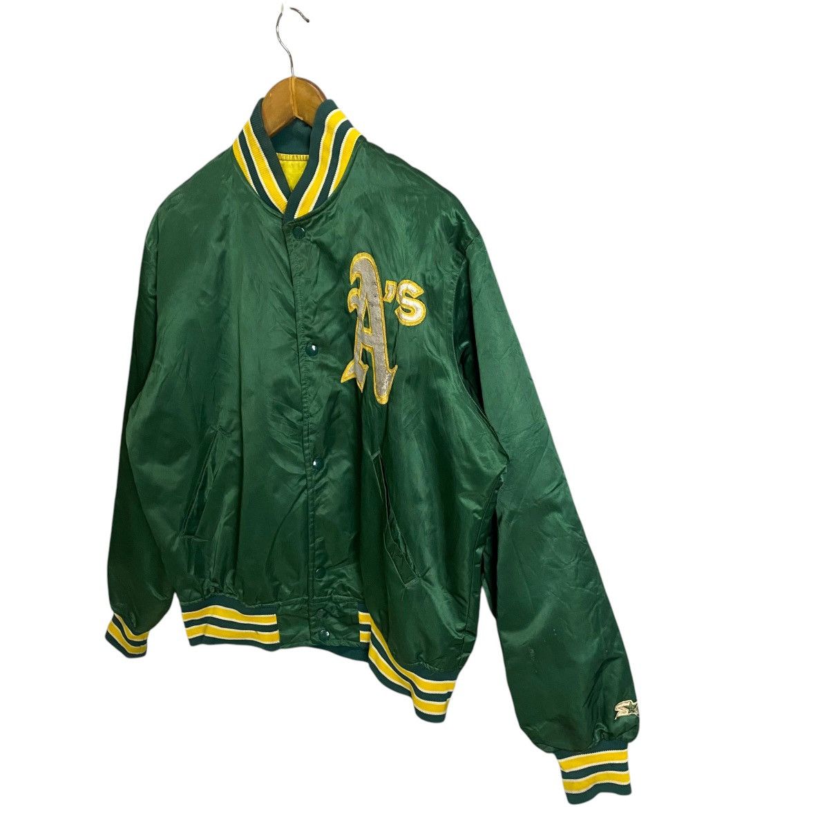 Starter VINTAGE 90's OAKLAND ATHLETICS A'S JOSE CANSECO SATIN JACKET Size US L / EU 52-54 / 3 - 3 Thumbnail