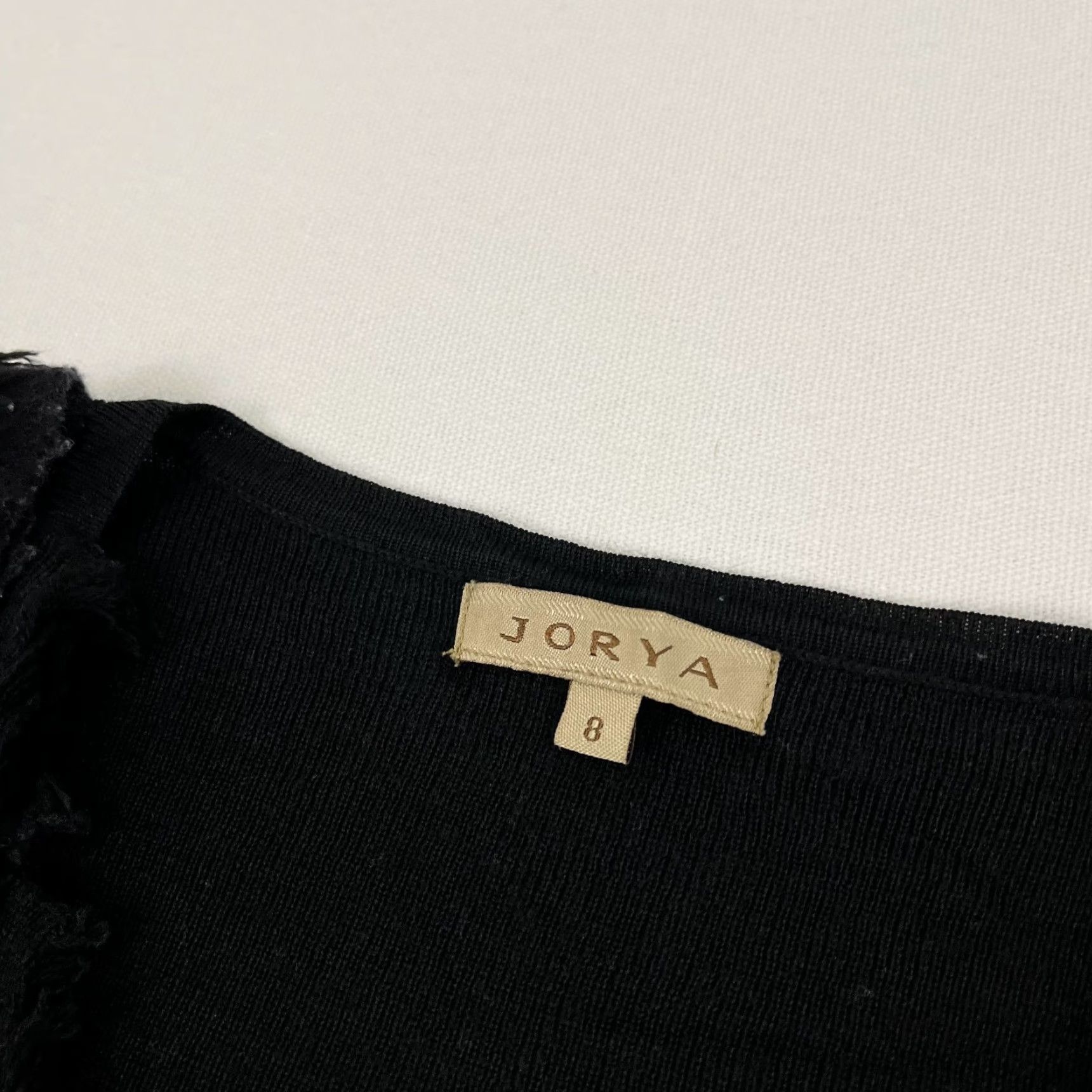 Vintage Jorya Blouse Shirt Womens Size 8 XS / S Black Wool Blend Edgy Goth Ruffled Y2K Vintage Style Classic Womens Size M / US 6-8 / IT 42-44 - 2 Thumbnail