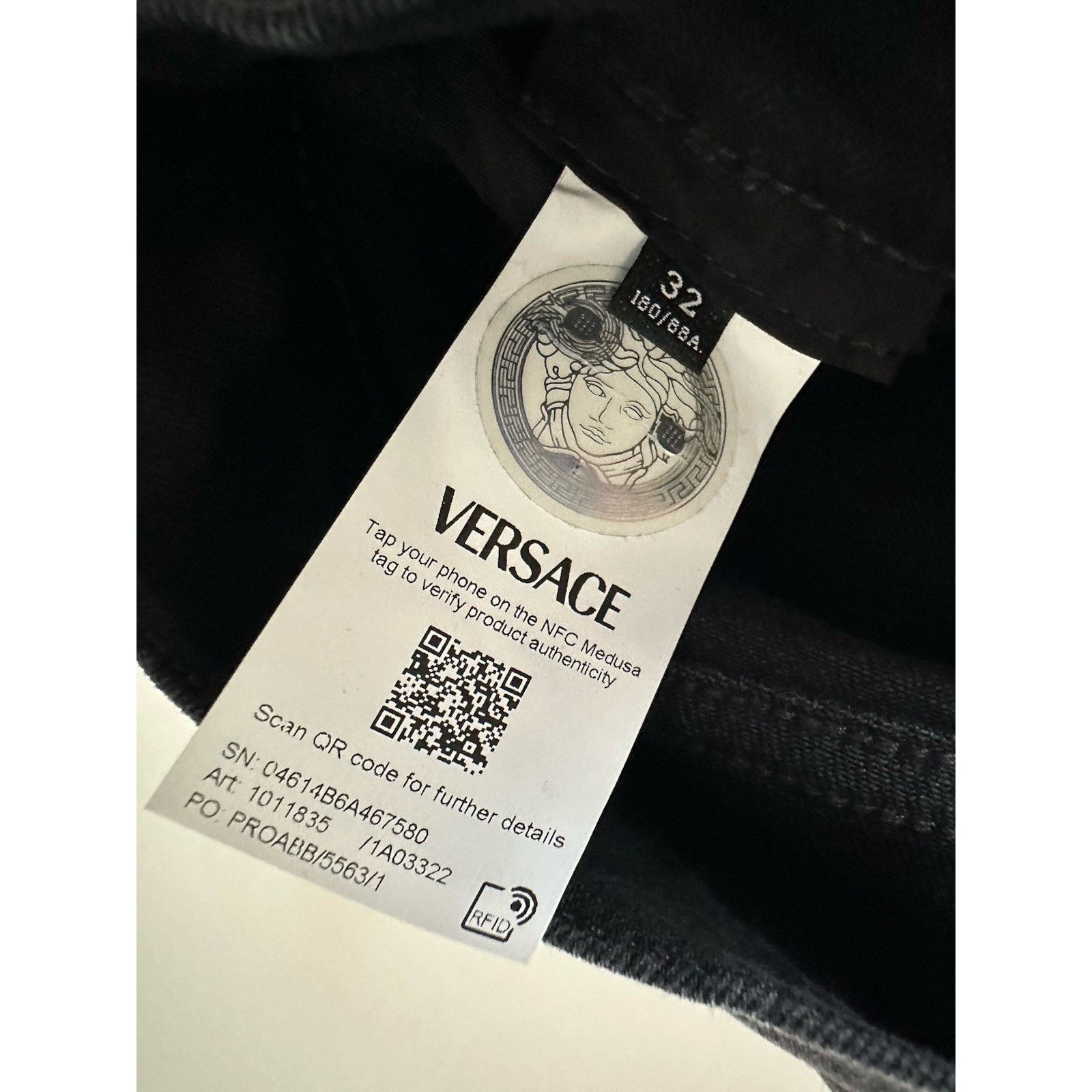 Versace Versace Men’s Black Stretch Stone Washed Jeans 32 US 1011835 Size US 32 / EU 48 - 16 Thumbnail