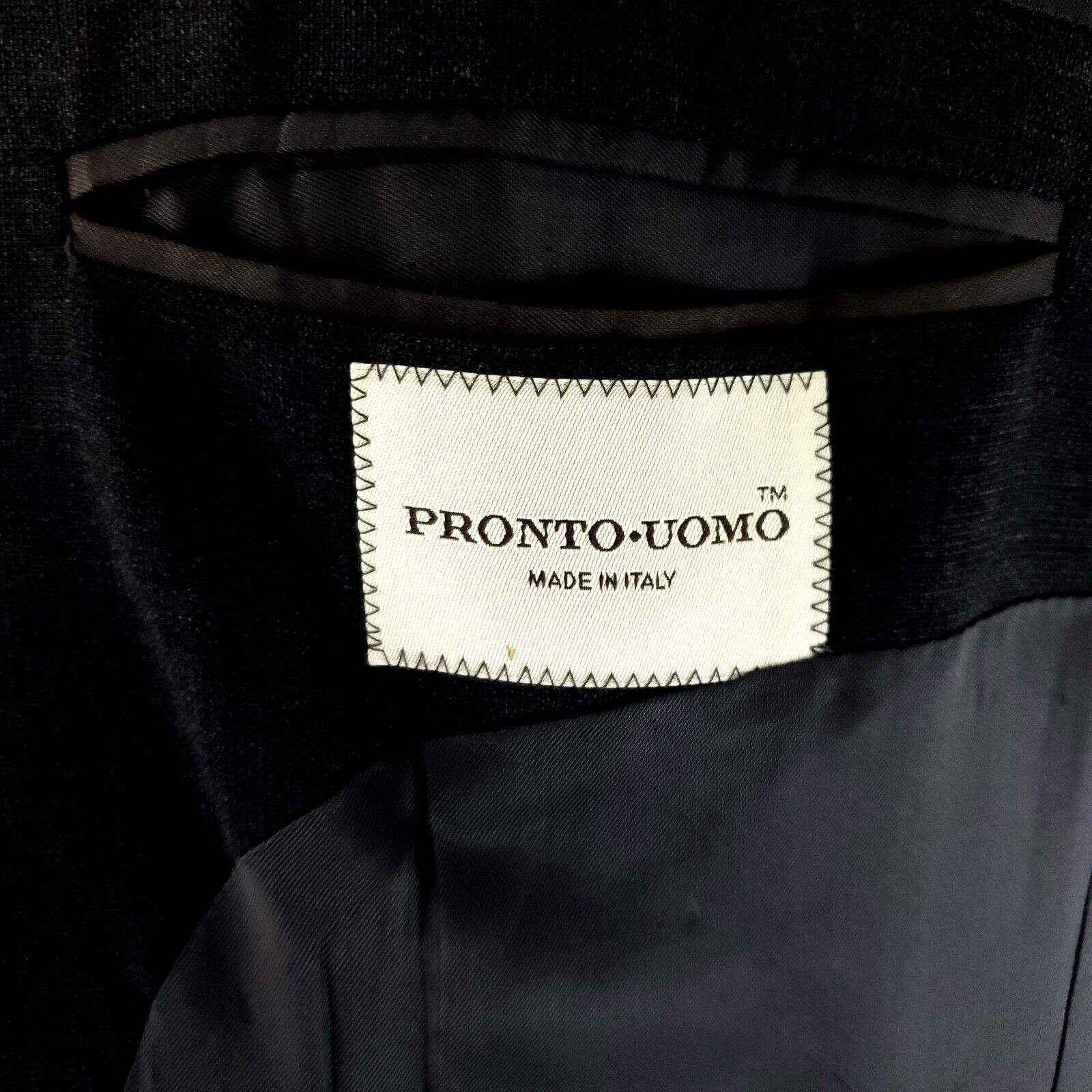 Pronto Uomo Pronto Uomo Lessona Natural Stretch Worsted Wool 2 Button Bl Size 42R - 7 Thumbnail