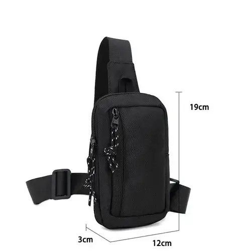 Other Black Shoulder Carry Side Bag Zip Satchel Pack Tactical Size ONE SIZE - 3 Thumbnail