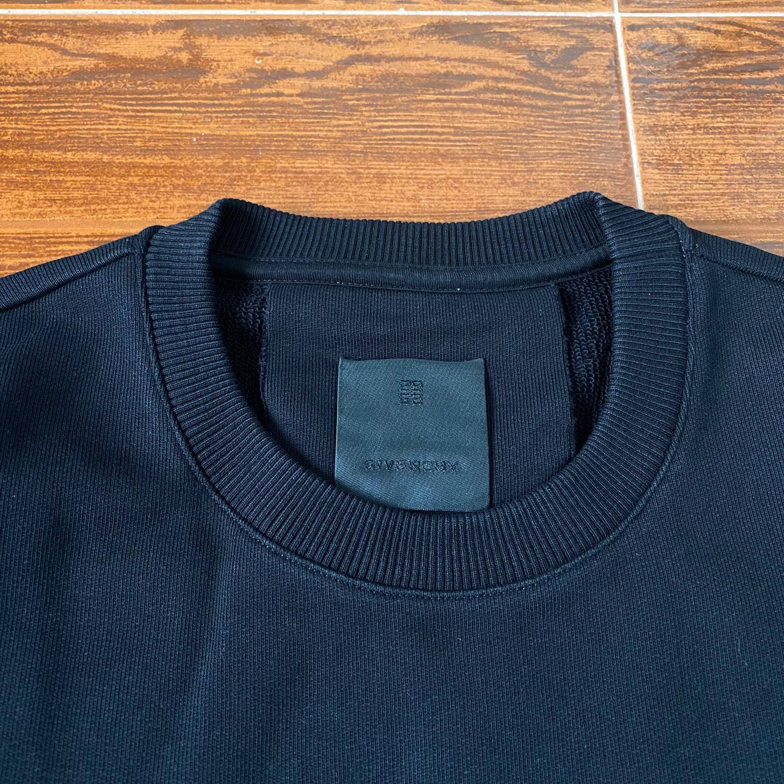 Givenchy Black Embroidered College Arch Logo Sweatshirt Size US M / EU 48-50 / 2 - 6 Thumbnail