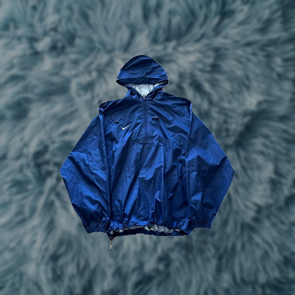 Nike VINTAGE Nike Windbreaker Jacket Mens L Blue Hooded 90s Shirt? Size US L / EU 52-54 / 3 - 1 Thumbnail