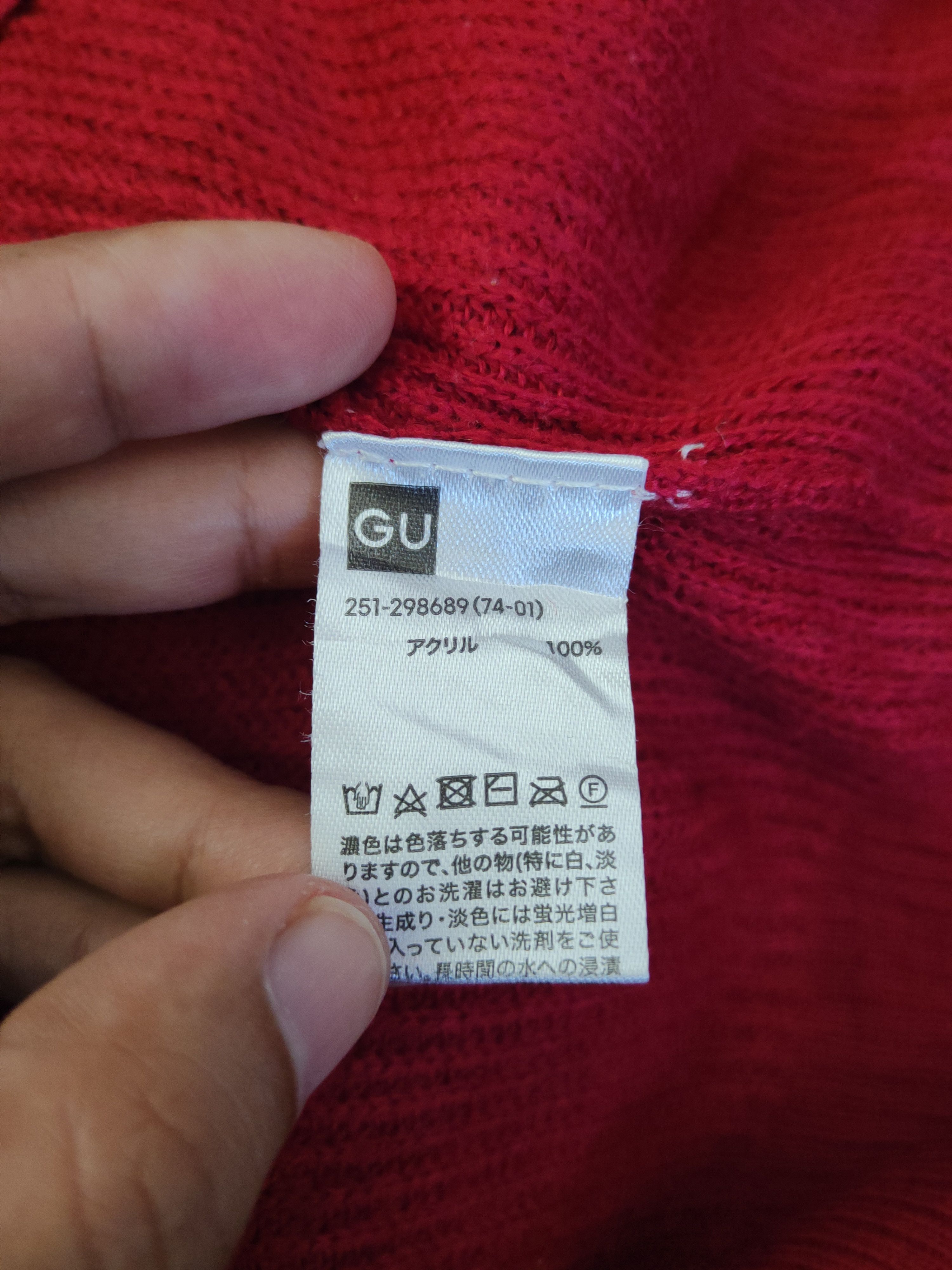 GU DL GU Red Knitwear Blouses #46-946 Size M / US 6-8 / IT 42-44 - 10 Thumbnail