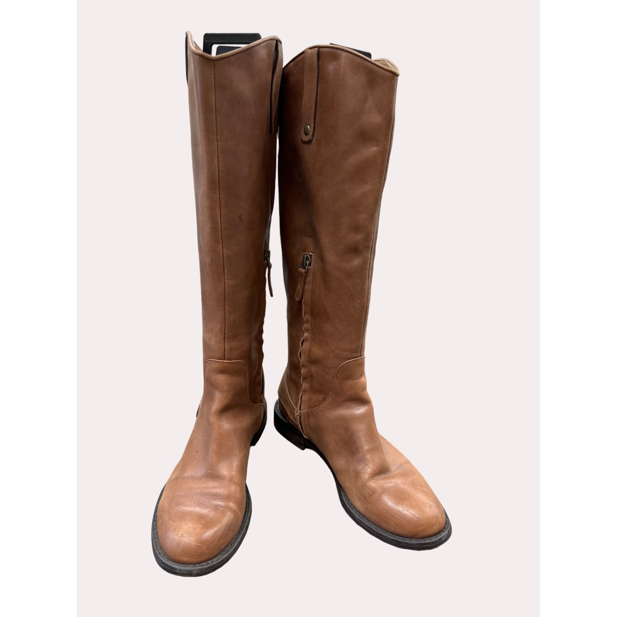 Vintage Halogen Ken Brown women’s brown leather knee boots equestria Size US 5.5 / IT 35.5 - 20 Thumbnail